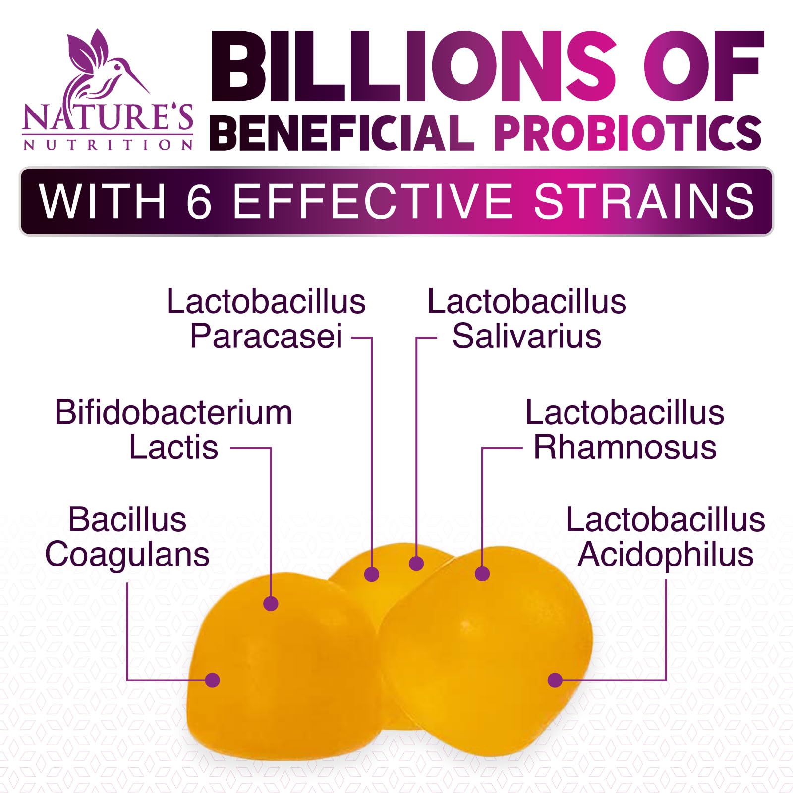 Probiotics for Digestive Health Gummies 5 Billion CFU - 6 Unique Strains for Daily Immune Support & Gut Health, Constipation, Gas & Bloating - Best Probiotic Supplement for Women & Men - 60 Gummies Nature's Nutrition Au supplements