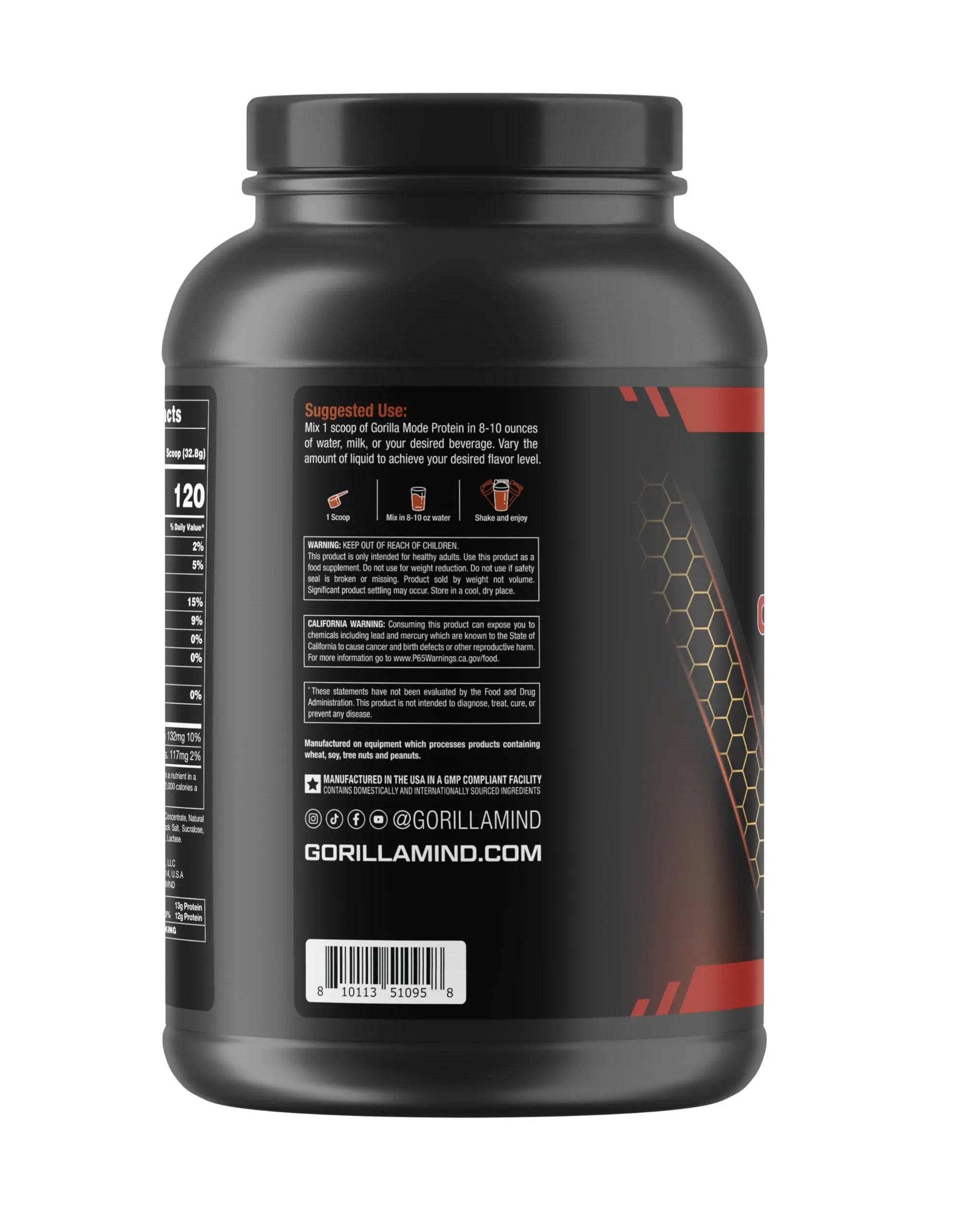Gorilla Mode Premium Whey Protein - Cinnamon Churro / 25 Grams of Whey Protein Isolate Gorilla Mind Au supplements