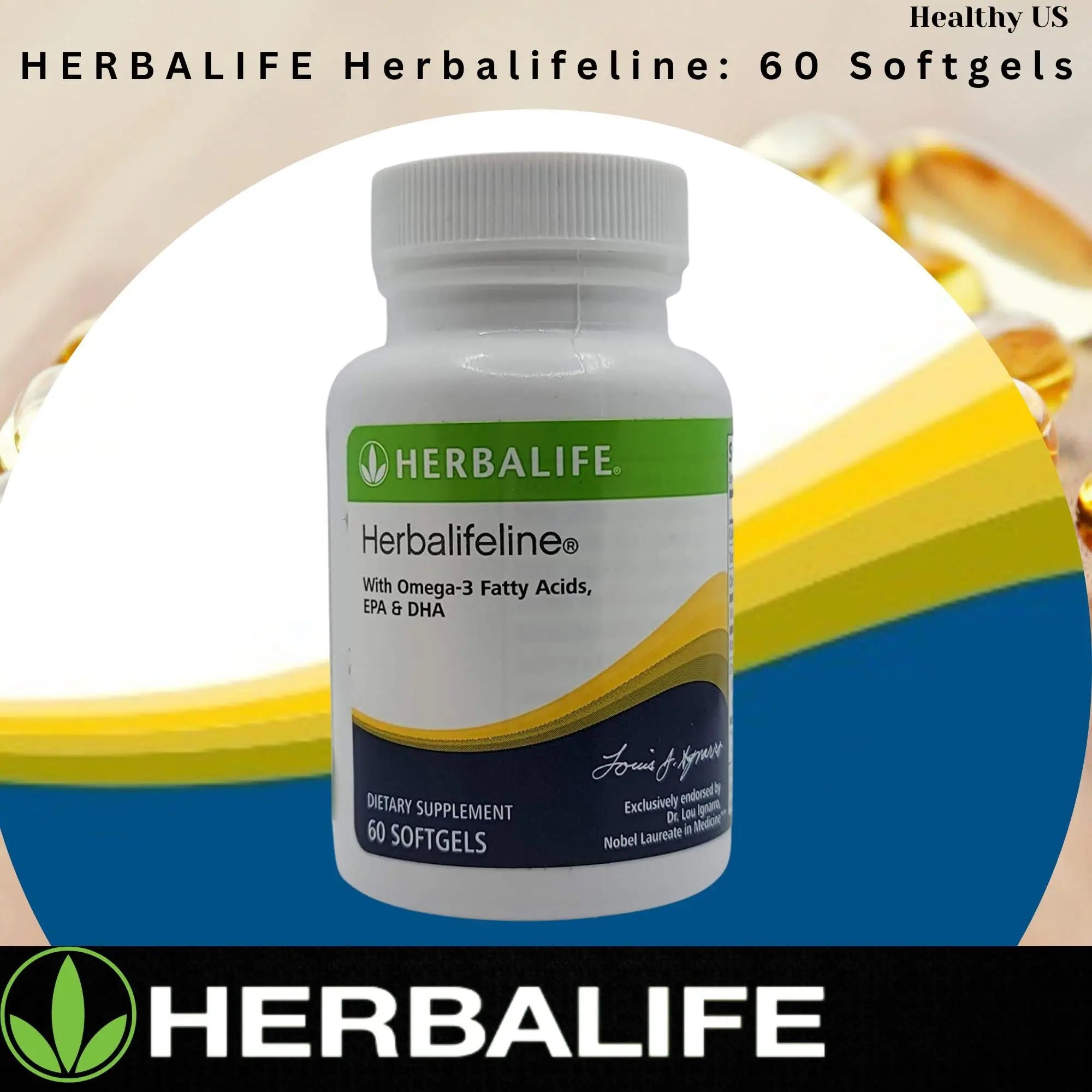 Herbalife Herbalifeline: 60 Softgels with Vitamin E, Marine Lipid Complex, Omega-3 Fatty Herbalife Au supplements