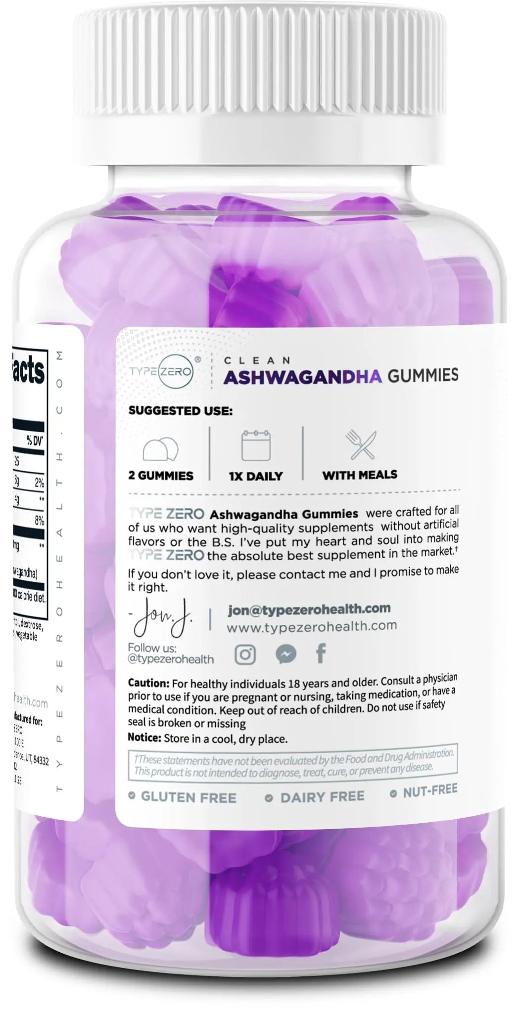 Type Zero Ashwagandha Gummies 1,200mg, 60 Gummies - Ashwagandha Herbal Extract Supplement - 30 Servings, Gluten Free, Non-GMO Type Zero Au supplements