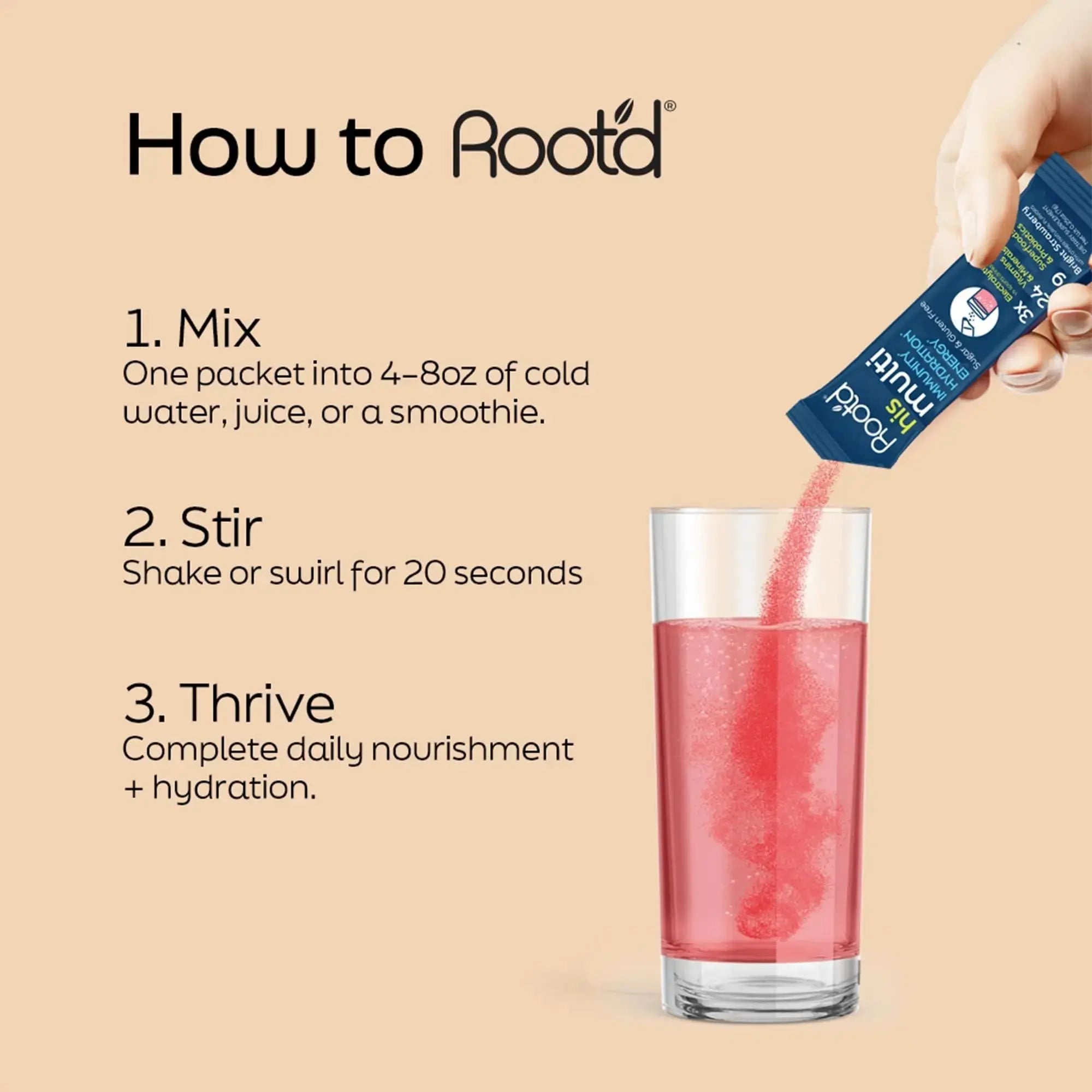 Root'd Multivitamin Powder with 3X Electrolytes for Men - 24 Vitamins & Minerals, 3X Electrolytes, 9 Organic Superfoods, Probiotics & Enzymes Root'd Au supplements