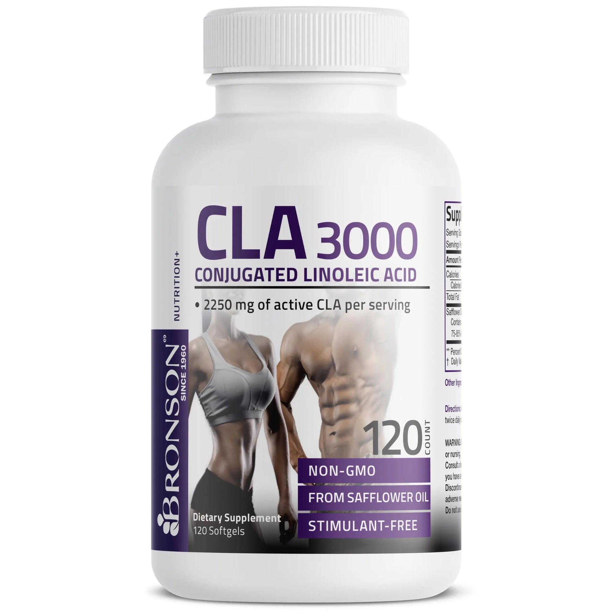 Bronson CLA 3000 Extra High Potency Supports Healthy Weight Management Lean Muscle Mass Non-Stimulating Bronson Au supplements