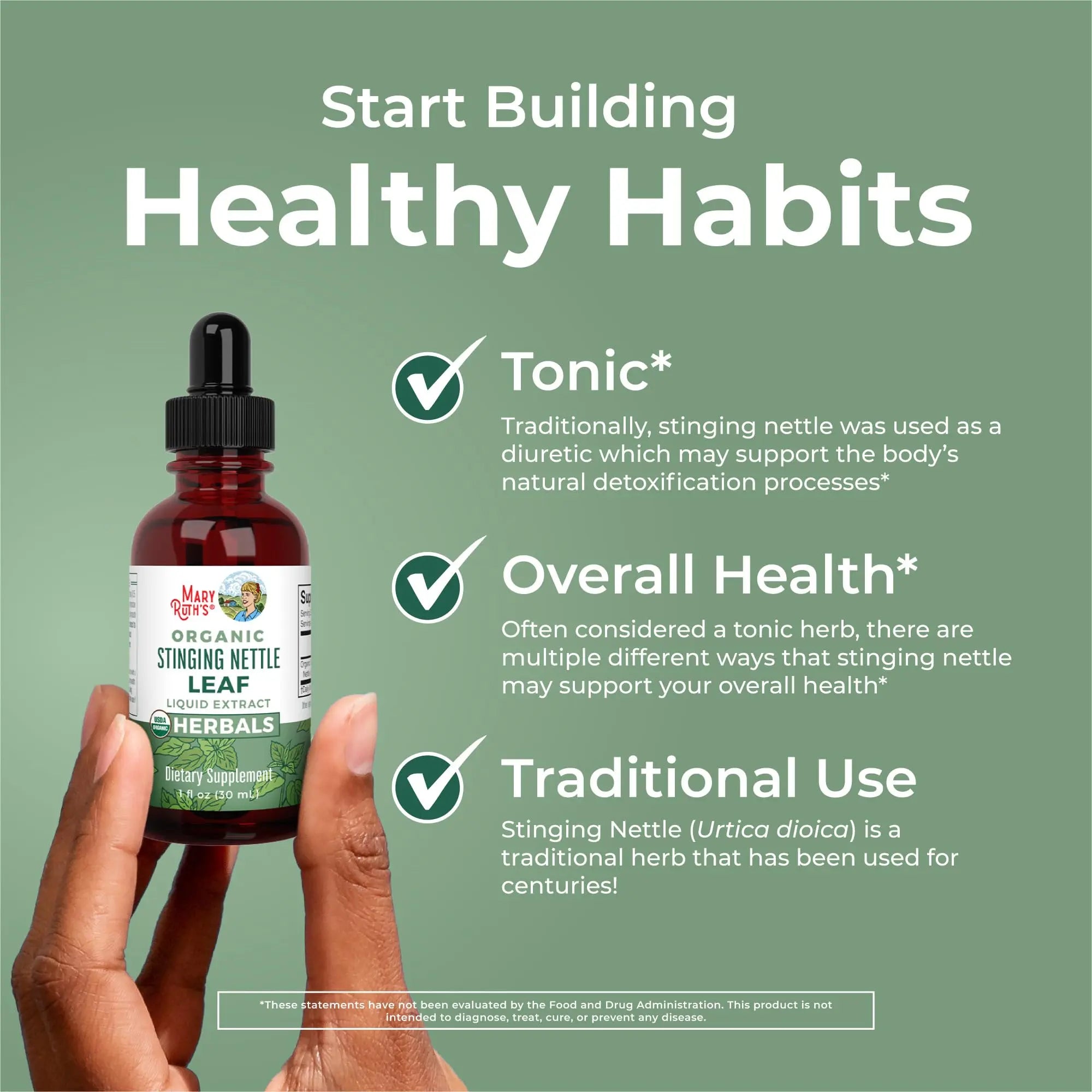 MaryRuth Organics Stinging Nettle Leaf Extract | Detox Supplement Herbal Drops | USDA Organic | Vegan | Non-GMO | Gluten Free | 1 Fluid Oz MARYRUTH'S Au supplements