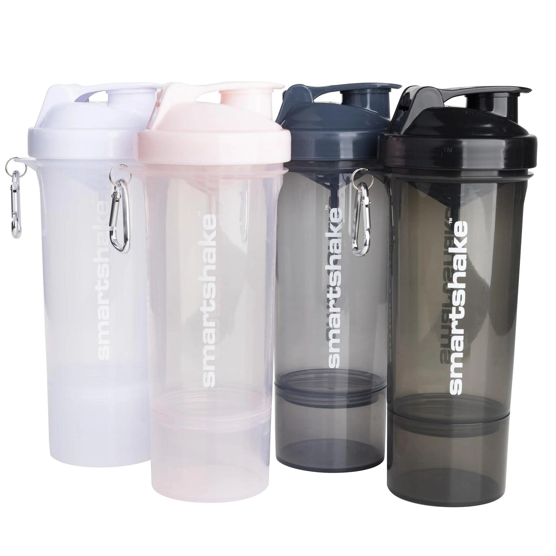 Smartshake Slim 4-Pack Protein Shaker Bottle 400 ml | 13.5 oz – Storage Included - Leakproof Screw Smartshake Au supplements