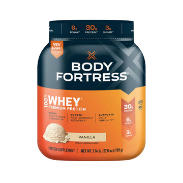 Body Fortress 100% Whey, Premium Protein Powder, Vanilla, 1.74lbs (Packaging May Vary) Body Fortress Au supplements