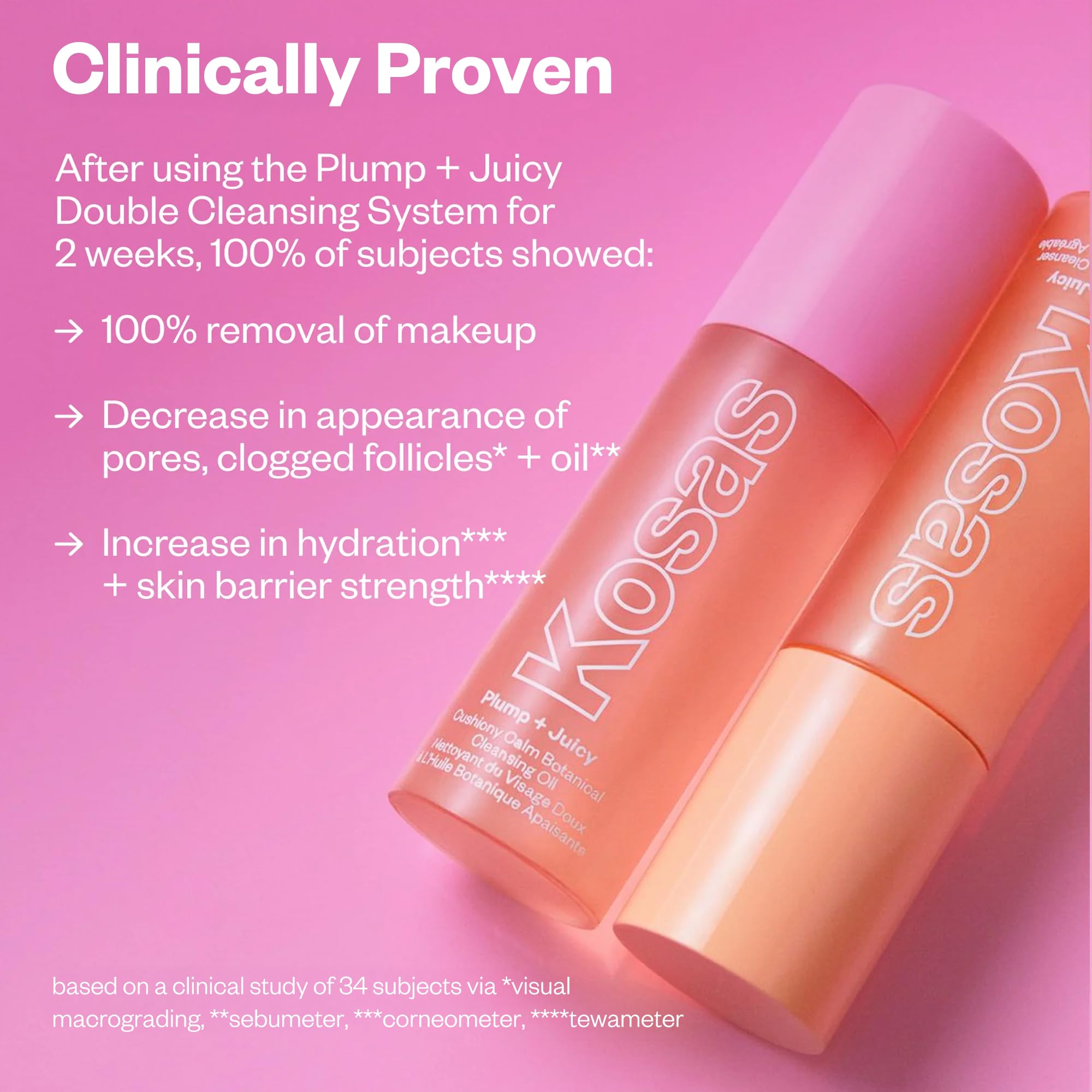 Kosas Plump + Juicy Cushiony Calm Botanical Cleansing Oil – Hydrating Makeup Remover for Sensitive Skin, Non-Greasy Oil Cleanser with Ceramides & Squalane for Soft, Soothed Skin Kosas Au supplements