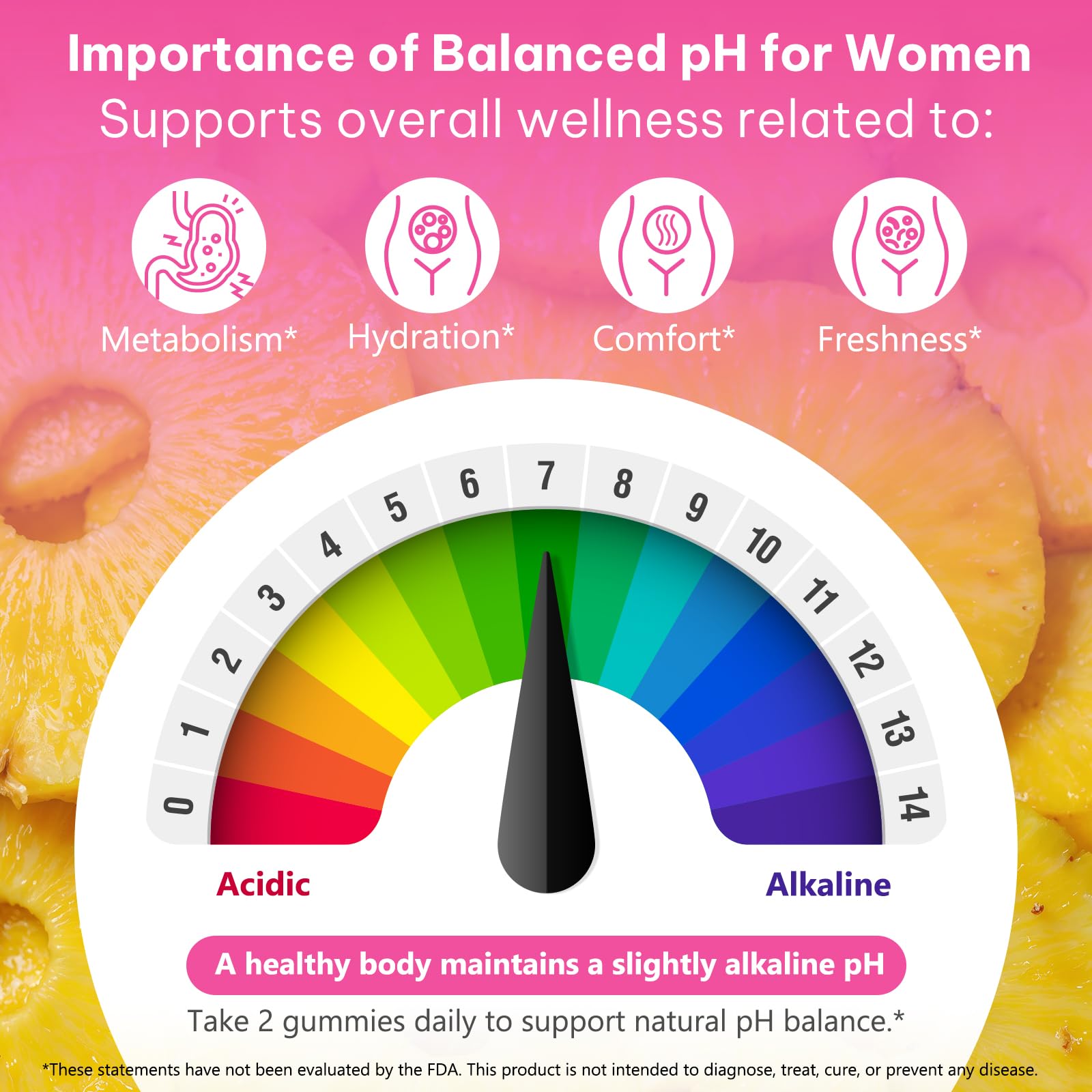 KITNOBLIS Feminine Probiotic Gummies with Slippery Elm- Pineapple Gummies for Women pH Balance, Gut Health & Immune Supports | with Prebiotics & Lactobacillus Blend (60 Gummies) KITNOBLIS Au supplements