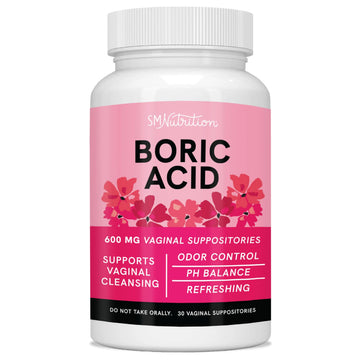 Boric Acid Suppositories for Women | 600mg | for pH Balance, Vaginal Odor & Itching | Feminine Hygiene SMNutrition Au supplements