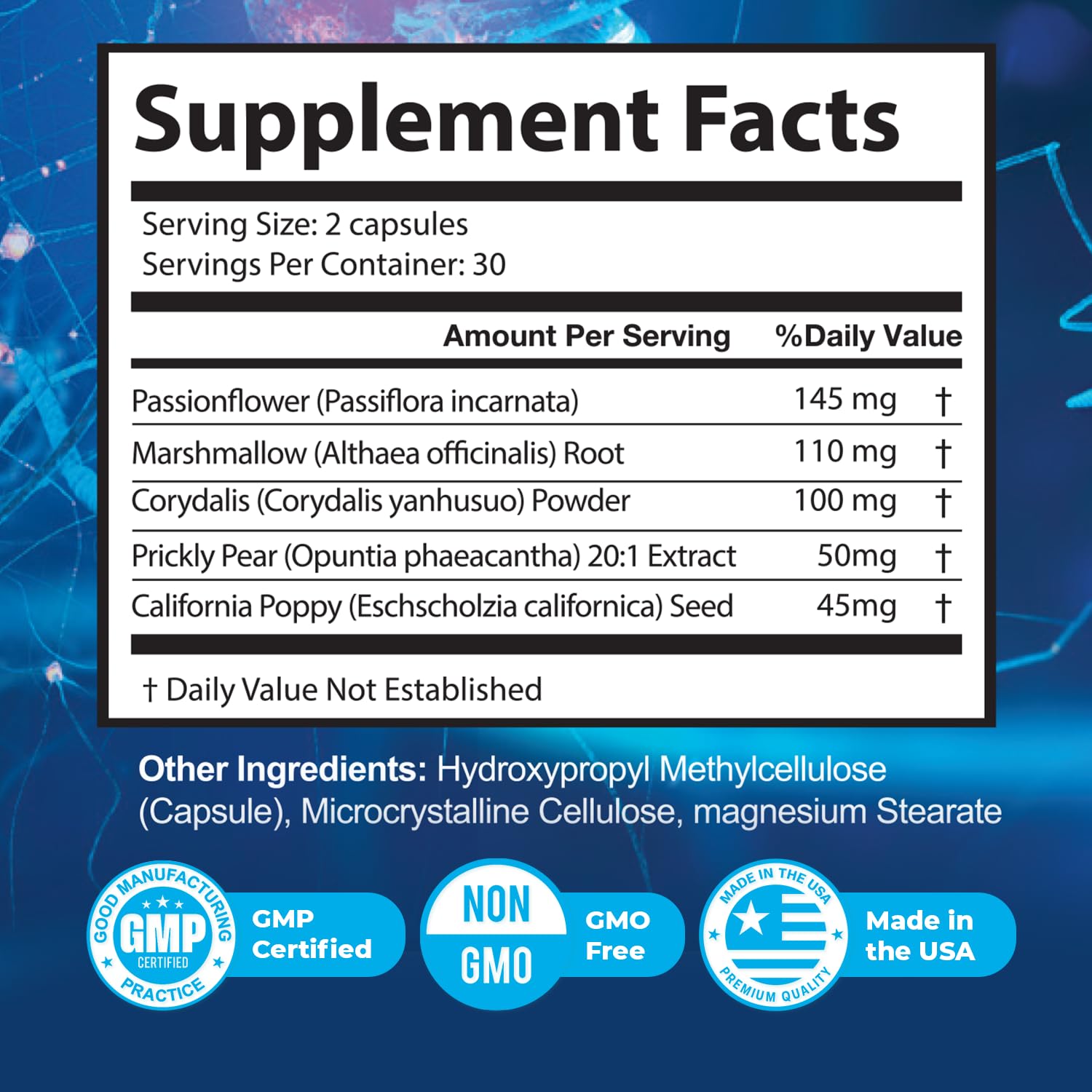 NerveAlive – Natural Daily Wellness Supplement w/ Passionflower, Marshmallow Root & Prickly Pear Extract – 100% Natural Ingredients, Non-GMO, GMP Certified, Made in USA – 60 Capsules, 3 Month Supply Nature’s NutriWave Au supplements