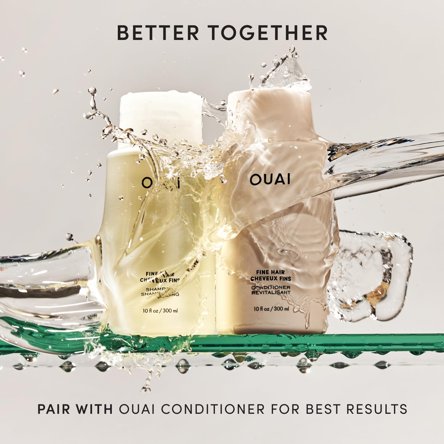 OUAI Fine Hair Shampoo - Volumizing Shampoo for Fine, Flat Strands - Made with Biotin, Keratin & Chia Seed Oil - Strengthens, Nourishes & Thickens - Color-Safe & Sulfate Free Hair Care (10 Fl oz) OUAI Au supplements