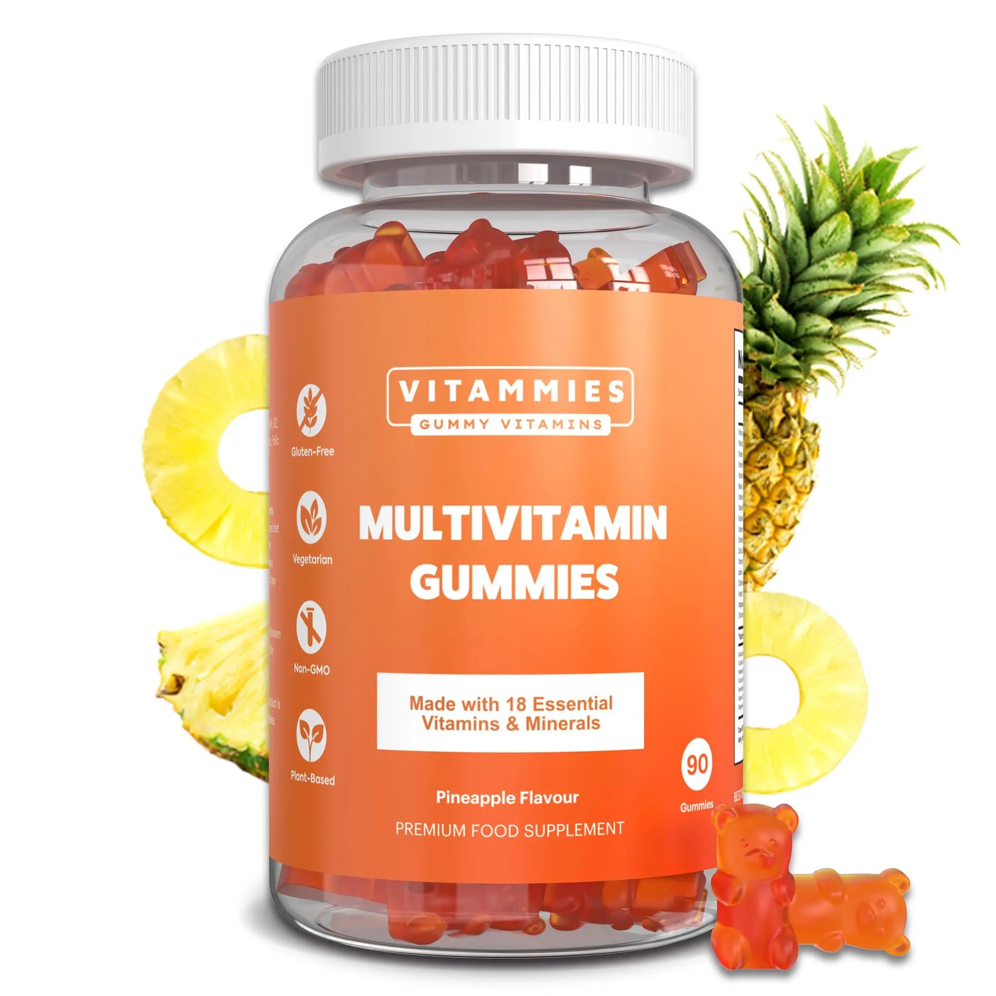 Multivitamin Gummies for Women & Men - 3 Months Supply - 18 Multivitamins & Minerals Vitammies Au supplements