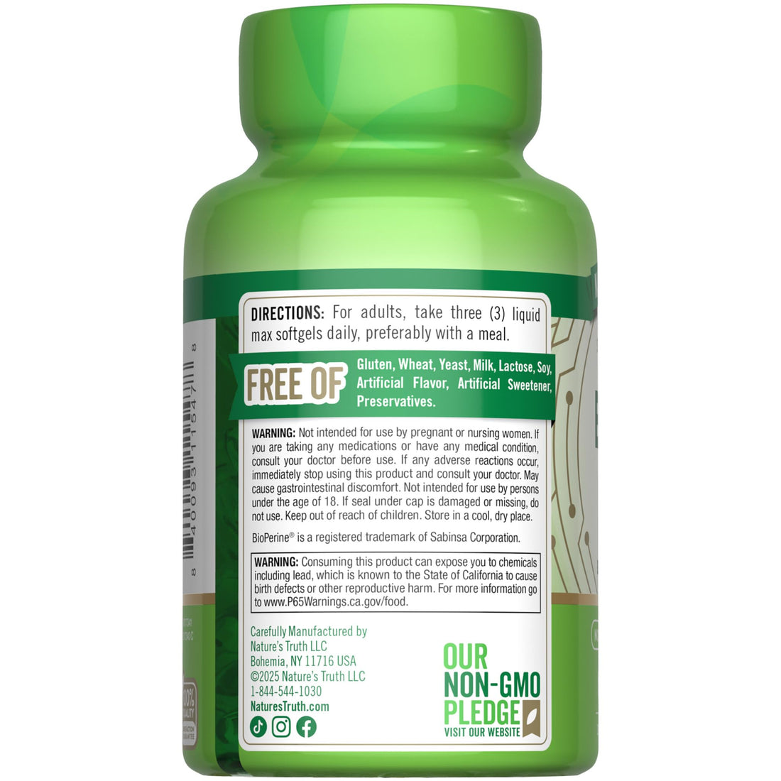 Nature's Truth Brain Up Softgels | 60 Count | with L-Theanine, Bacopa, B-12 & MCT | Non-GMO and Gluten Free Supplement Nature's Truth Au supplements