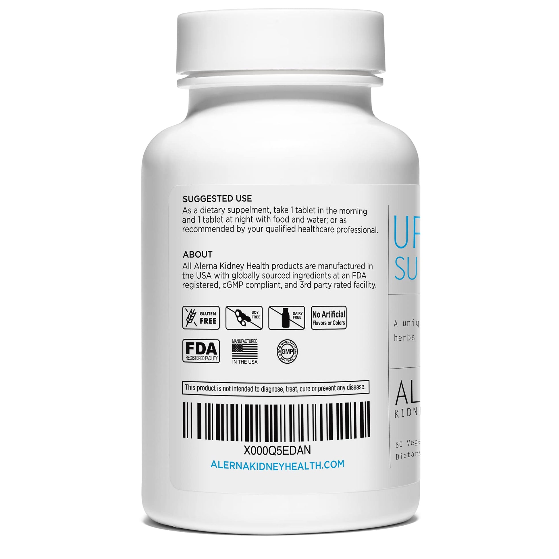 Alerna Kidney Health Uric Acid Support Supplement – Tart Cherry, Celery Seed, Turmeric, Quercetin – 60 Vegetarian Tablets (Pack of 3) Alerna Kidney Health Au supplements