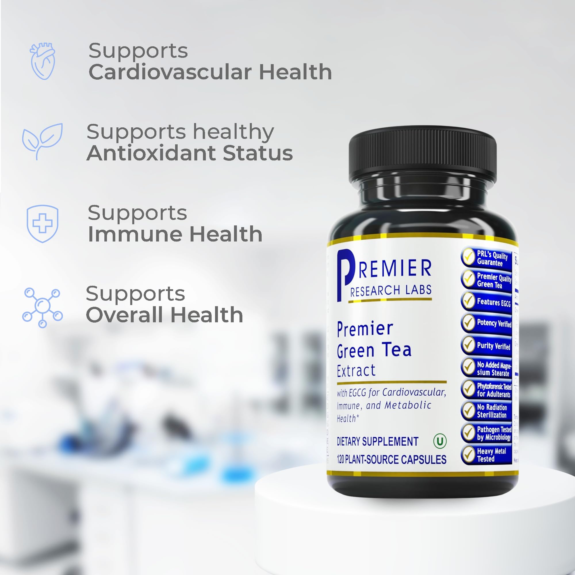 Premier Research Labs Premier Green Tea Extract - Green Tea Capsules, Green Tea Extract Pills, Green Tea Supplement with ECGC, Camellia Sinensis, Pure, Vegan Friendly - 120 Vegetarian Capsules Premier Research Labs Au supplements