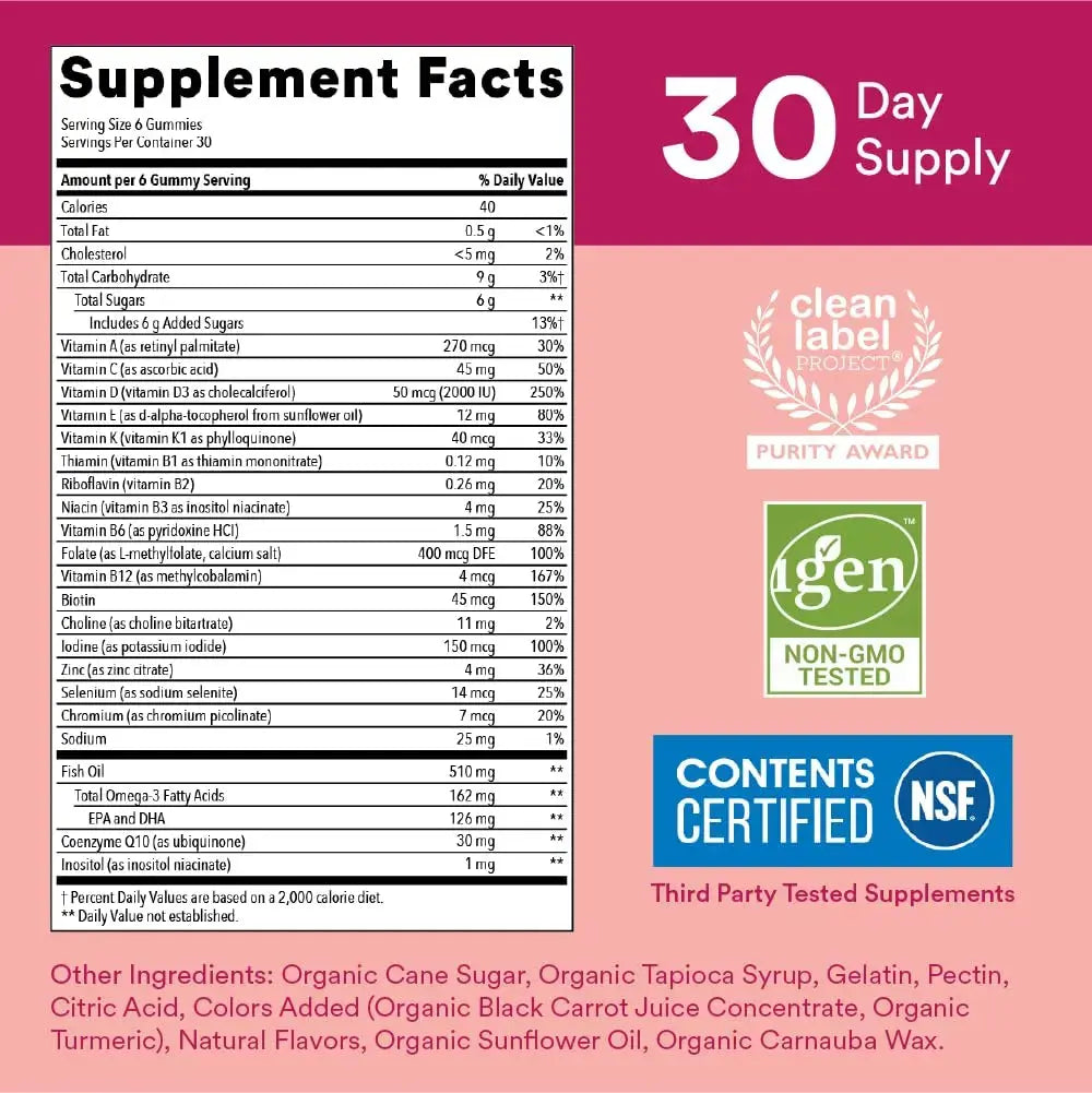 SmartyPants Kids Multivitamin Gummies & Women's Multivitamin Gummies: Omega 3 Fish Oil (EPA/DHA), Methylfolate SmartyPants Au supplements