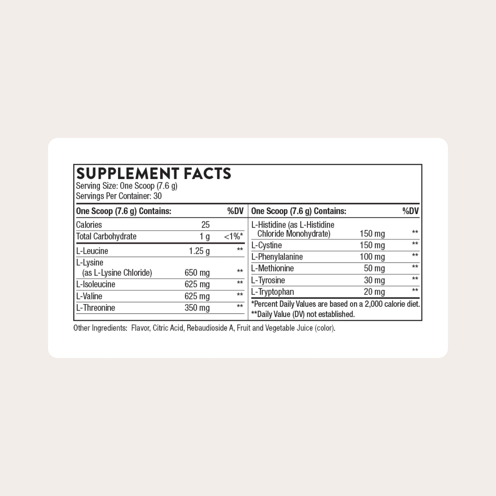 THORNE - Amino Complex - Clinically-Validated EAA and BCAA Powder for Pre or Post-Workout - Promotes Lean Muscle Mass & Exercise Recovery* - NSF Certified for Sport - 30 Servings - 8.0 Oz - Berry THORNE Au supplements