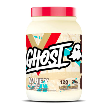 GHOST Whey Protein Powder, Coffee Ice Cream - 2LB Tub, 25G of Protein - Flavored Isolate GHOST Au supplements