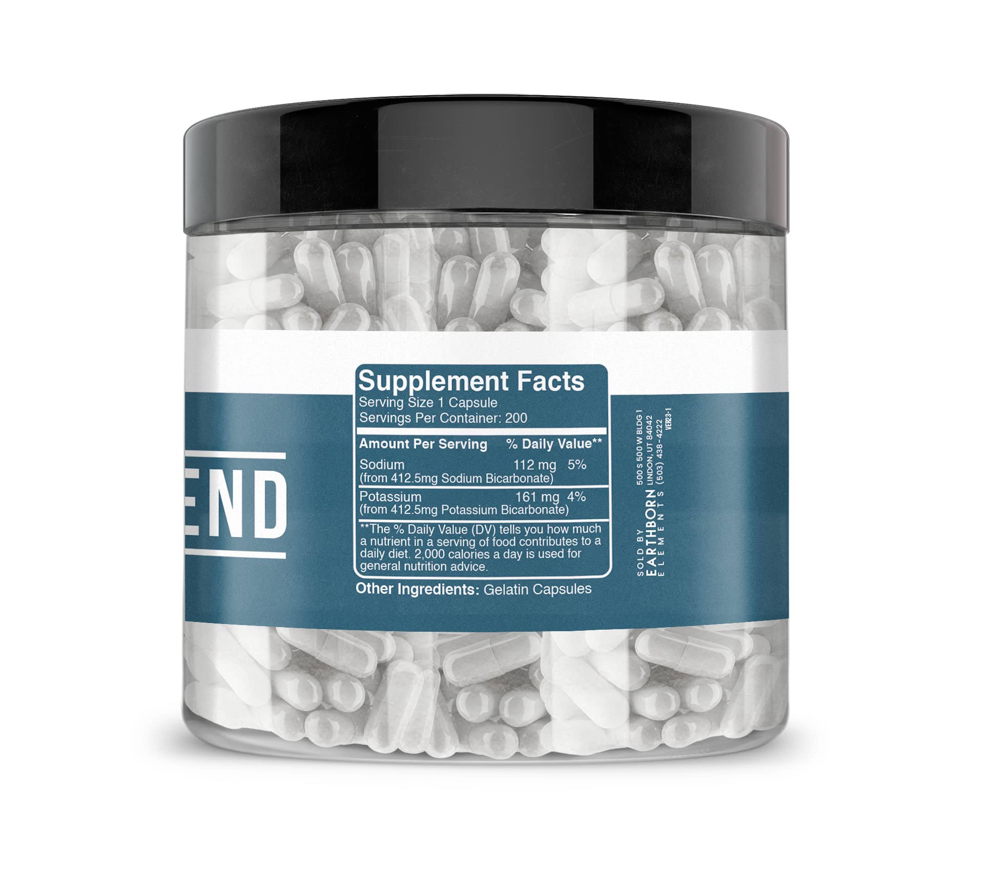 Earthborn Elements Bicarb Blend 200 Capsules, Pure & Undiluted, No Additives Earthborn Elements Au supplements
