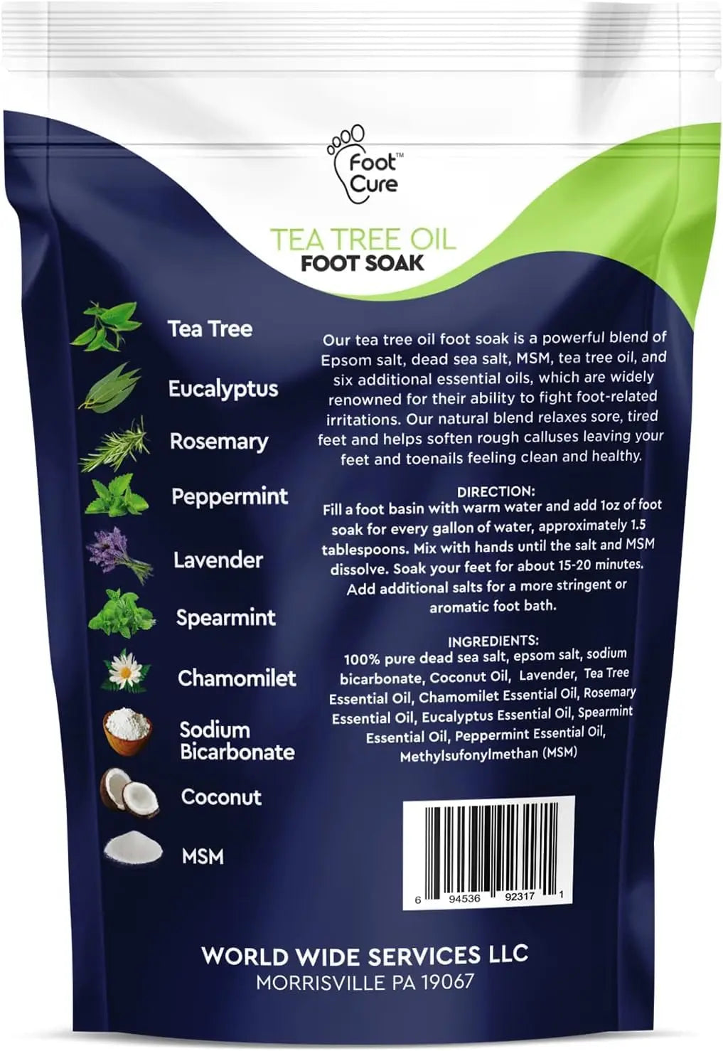 Tea Tree Oil & Citrus Detox Foot Soak with Epsom Salts - All Natural Salts for Post Workout FOOT CURE Au supplements