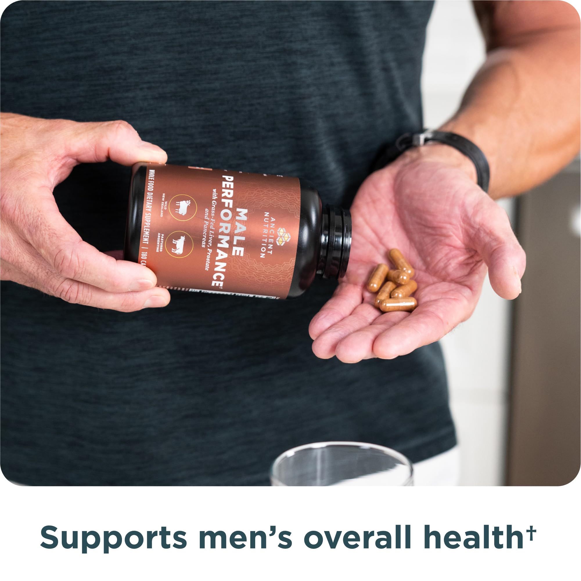 Ancient Nutrition Organ Supplements for Men, Grass-Fed and Wild Organ Complex Capsules, Liver, Prostate, Pancreas Supports Male Performance, Healthy Aging, 180 Ct Ancient Nutrition Au supplements
