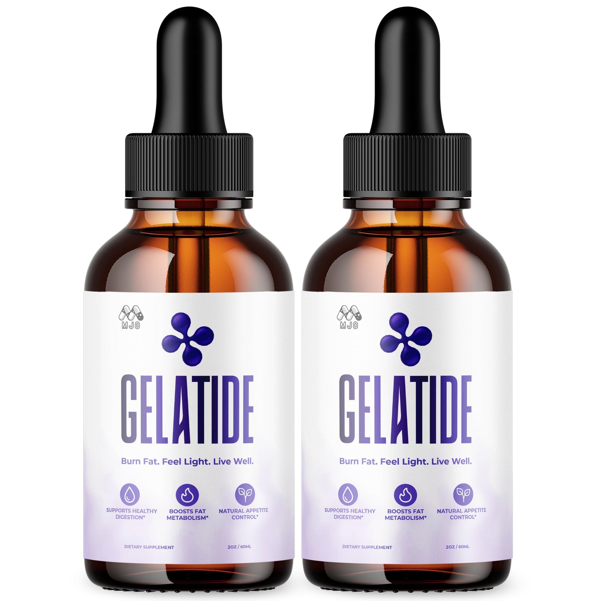 (2 Pack) Gelatide Drops, Official Gelatide Health Support Formula with All Natural Ingredients, Advanced Active Lifestyle Support Supplement Max Strength Vitamin Formula for Women & Men (60 Servings) MJO Au supplements