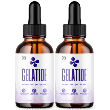 (2 Pack) Gelatide Drops, Official Gelatide Health Support Formula with All Natural Ingredients, Advanced Active Lifestyle Support Supplement Max Strength Vitamin Formula for Women & Men (60 Servings) MJO Au supplements