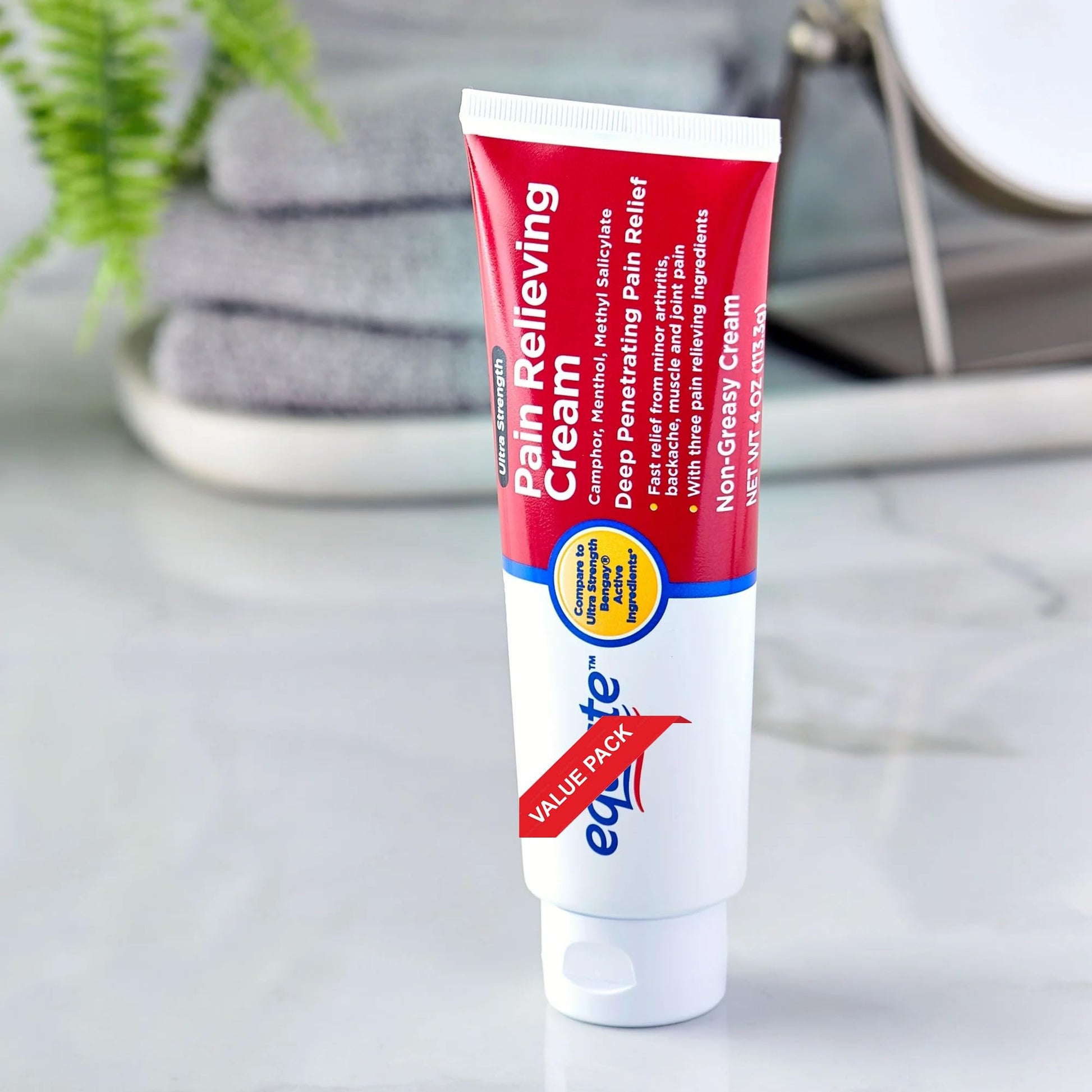 Equate Ultra Strength Pain Relieving Cream, Equate Ultra Strength Pain Relieving Cream Muscle Rub, 4 oz, Pack of 4 Aus Healthcare Au supplements