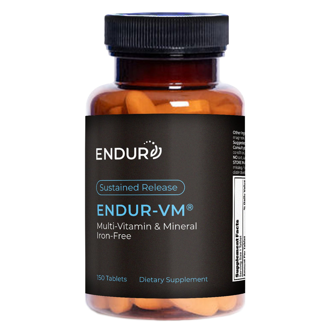 ENDUR-VM - Multivitamin Vitamin A, C, D, E, B12 & Zinc (Without Iron) SR (Sustained Release) 22 Essential Nutrients to Support Overall Wellness for Men & Postmenopausal Women - 150 Tablets Endurance Products Au supplements
