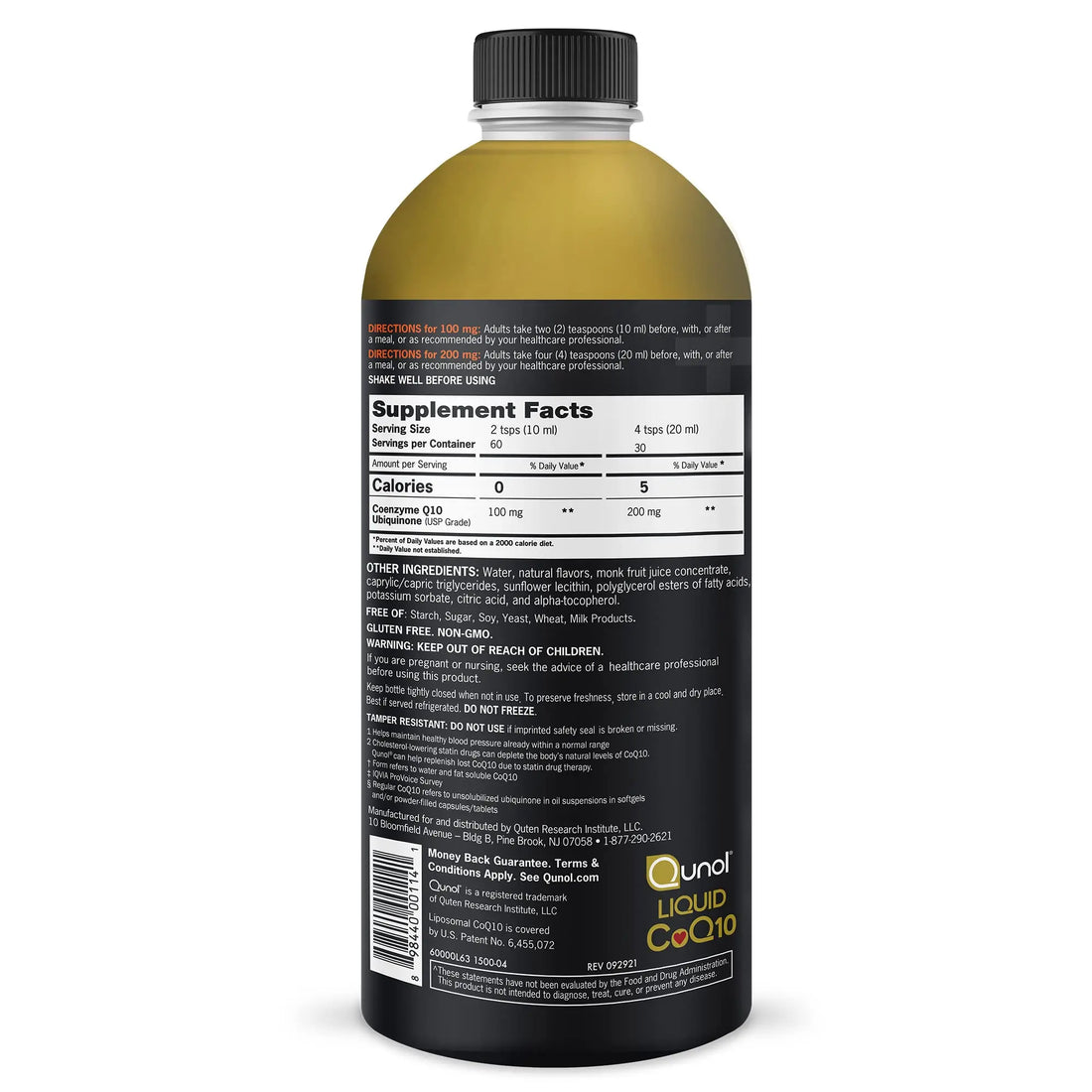 Qunol Liquid CoQ10 100mg, Superior Absorption Natural Supplement Form of Coenzyme Qunol Au supplements