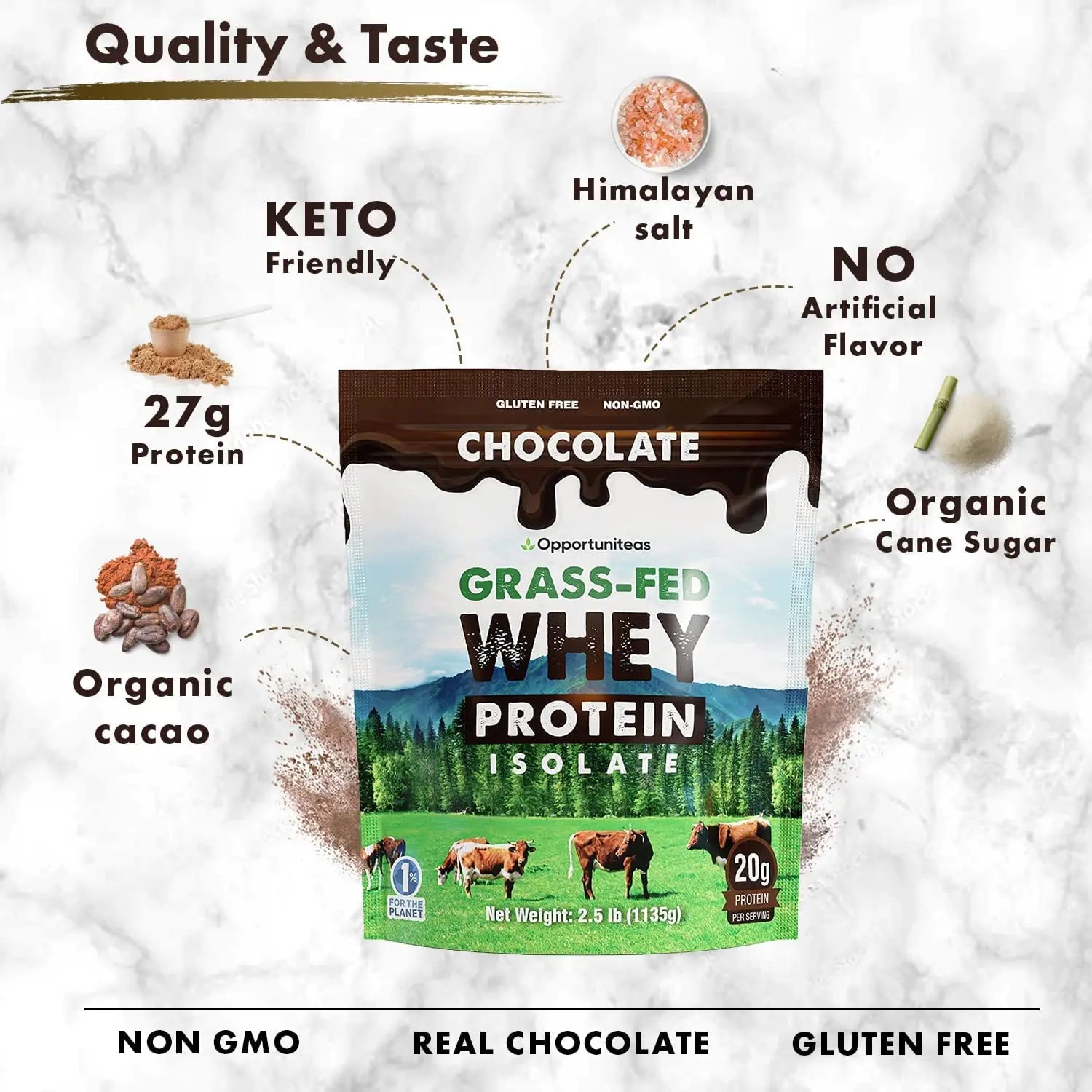 Opportuniteas Chocolate & Vanilla Whey Protein Powder Bundle - Grass Fed Whey Isolate Opportuniteas Au supplements