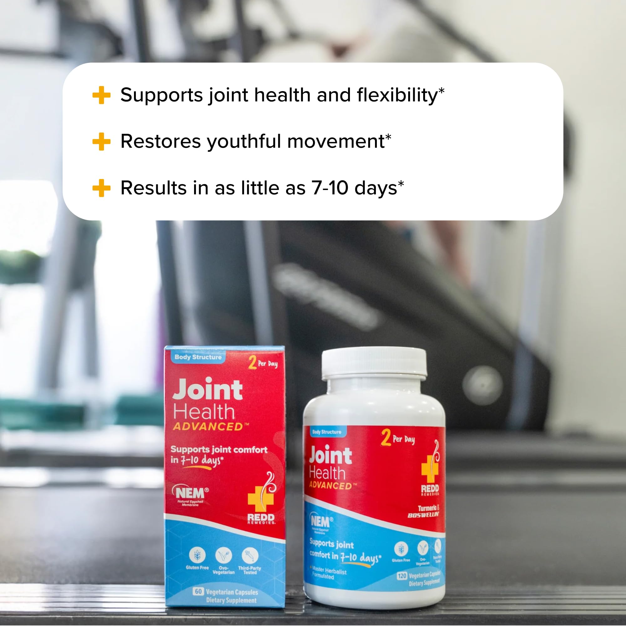 Redd Remedies, Joint Health Advanced, Helps Strengthen Connective Tissue and Cartilage, Fast-Acting Comfort with Boswellia Serrata and Turmeric, 60 Vegetarian Capsules Redd Remedies Au supplements