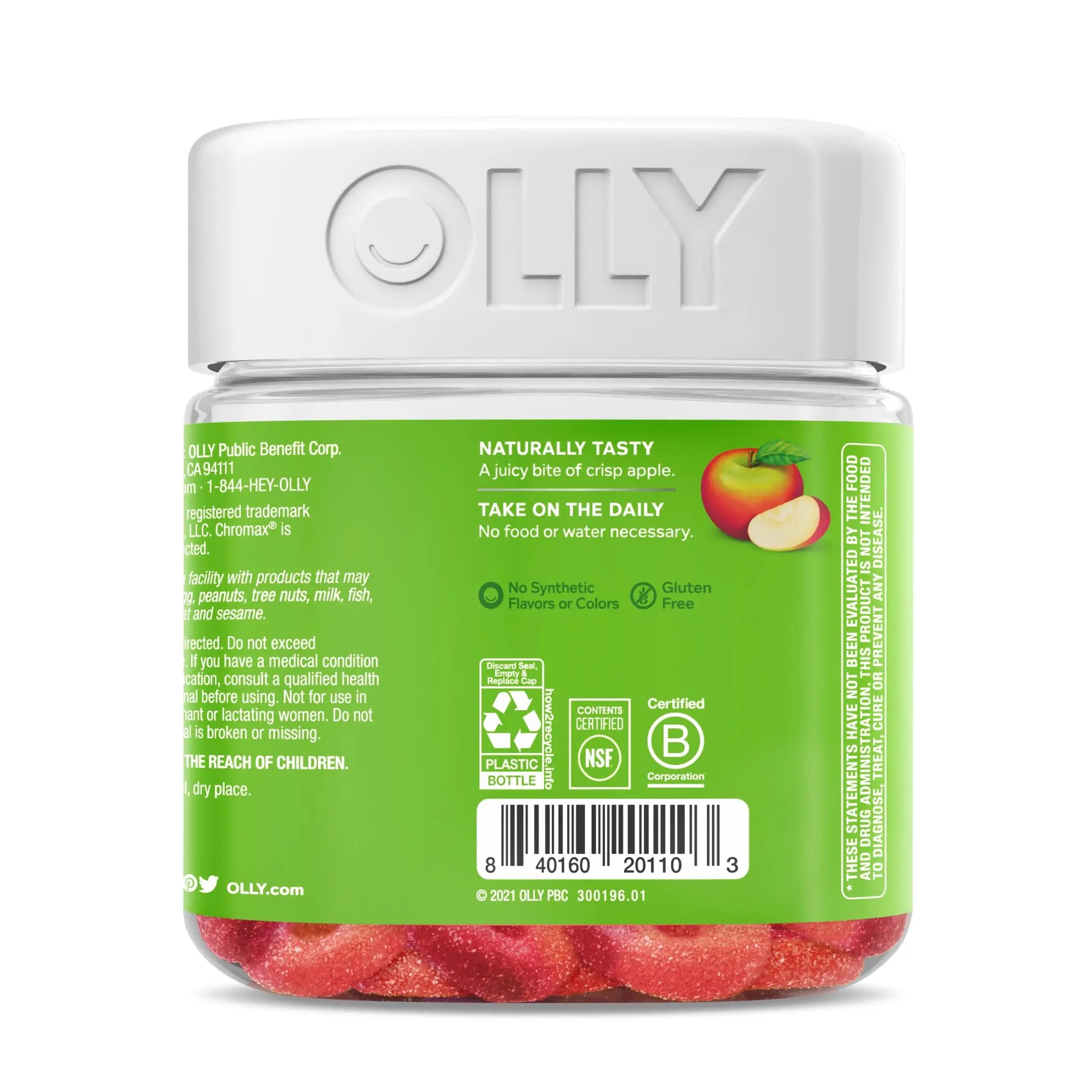 OLLY Metabolism Gummy Rings, Apple Cider Vinegar, Vitamin B12, Chromium, Energy OLLY Au supplements