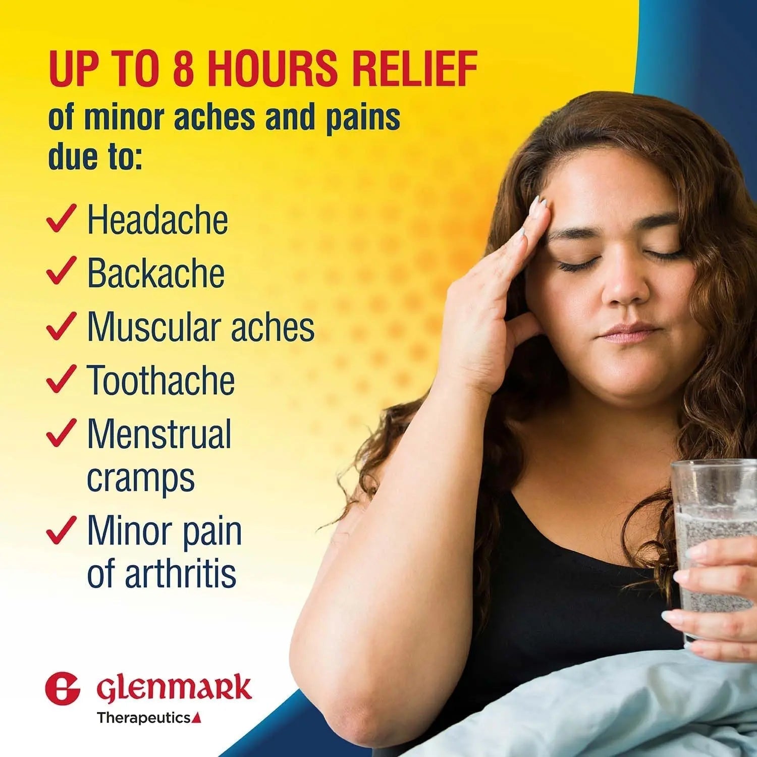 Dual Action Acetaminophen 250mg and Ibuprofen 125mg Caplets, Up to 8h of Pain Relief for Minor Aches and Pain, Headaches, Toothache, Backache, Menstrual Cramps, Minor Arthritis Pain, 216 Count Glenmark Therapeutics Au supplements