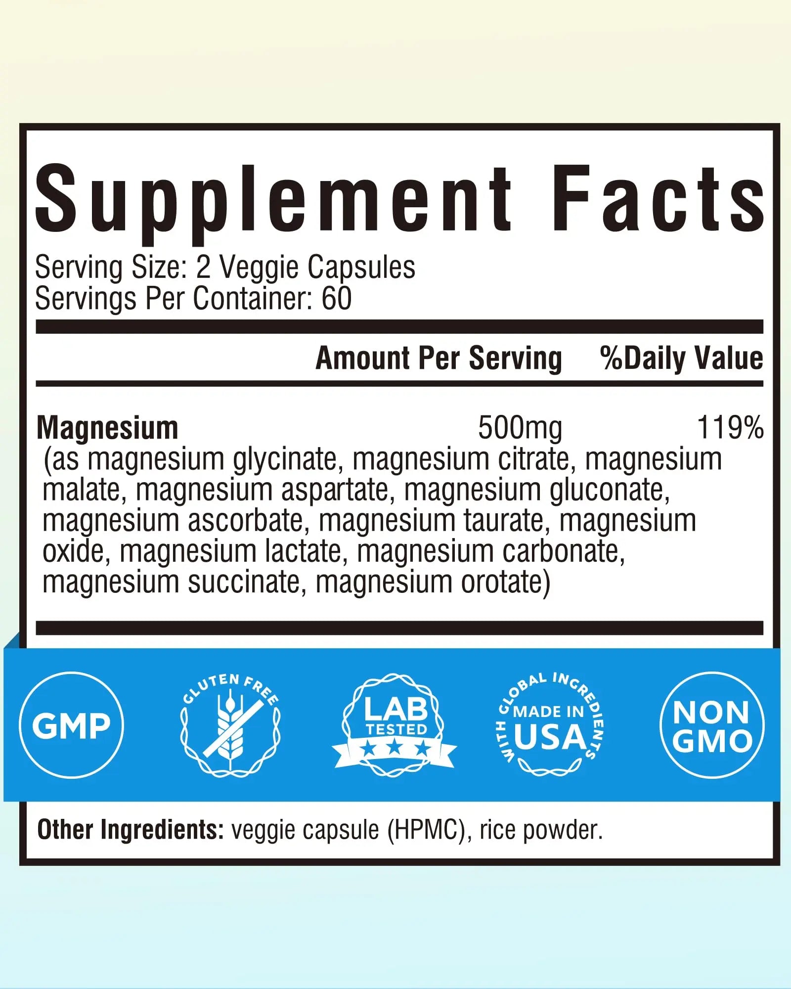 Terranics 12-in-1 Magnesium Complex 500mg, High Absorption Chelated Magnesium Glycinate, Citrate, Malate, Taurate, Orotate & More, for Sleep, Calm, Energy, Heart, Vegan, Non-GMO,120 Capsules Terranics Au supplements