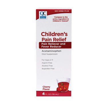 Quality Choice Children's Pain Relief & Fever Reducer for Kids, 4fl oz Acetaminophen 160mg per 5ml, Ibuprofen & Aspirin Free, Liquid Cold and Flu Medicine for Kids, Regular Strength OTC Medication Quality Choice Au supplements