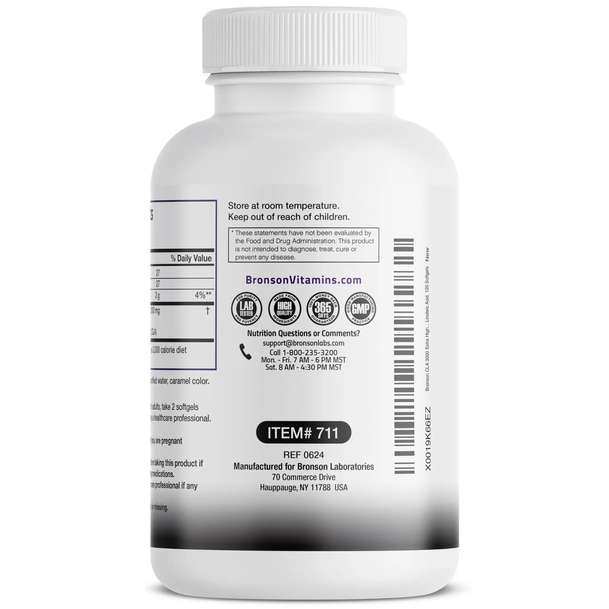 Bronson CLA 3000 Extra High Potency Supports Healthy Weight Management Lean Muscle Mass Non-Stimulating Bronson Au supplements