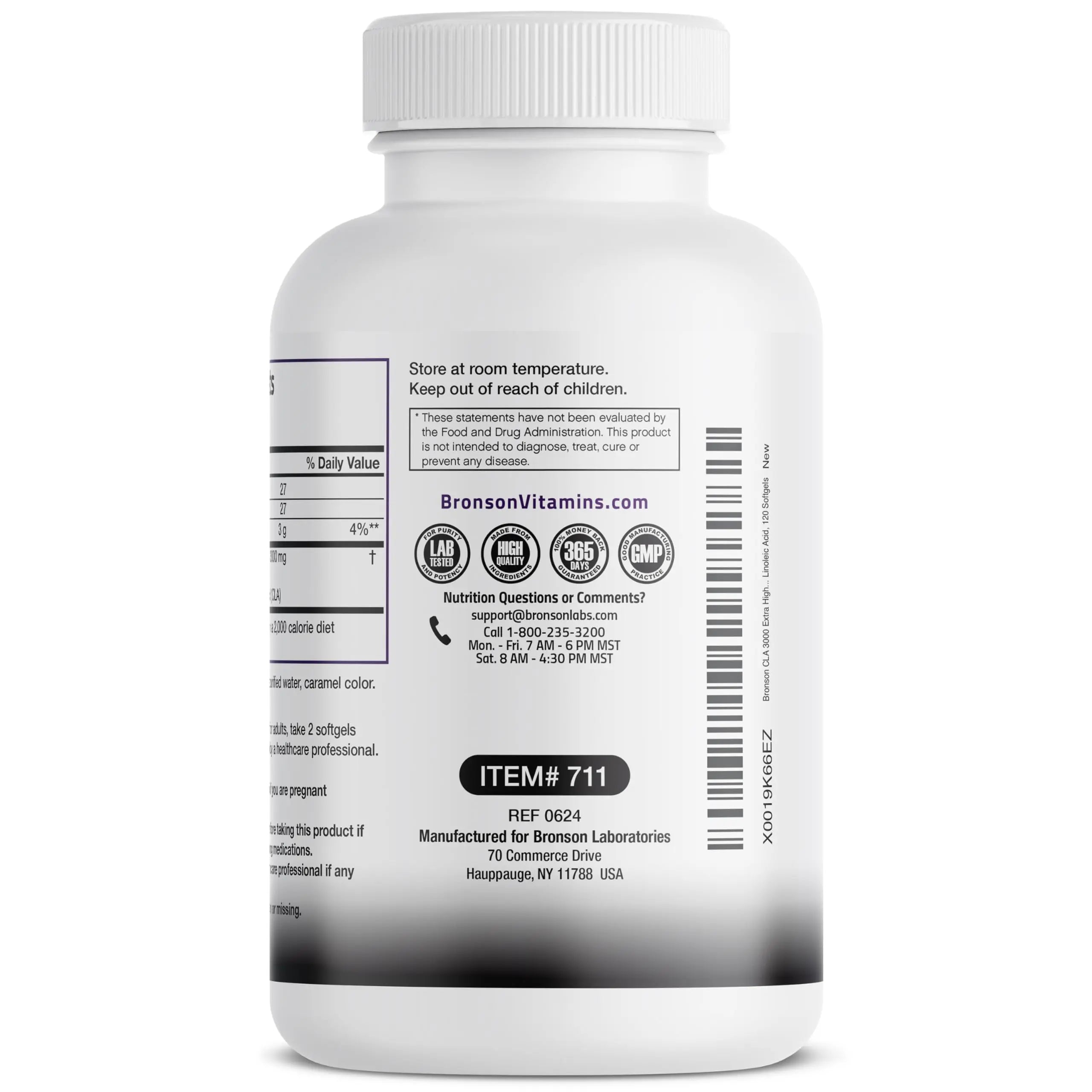 Bronson CLA 3000 Extra High Potency Supports Healthy Weight Management Lean Muscle Mass Non-Stimulating Bronson Au supplements