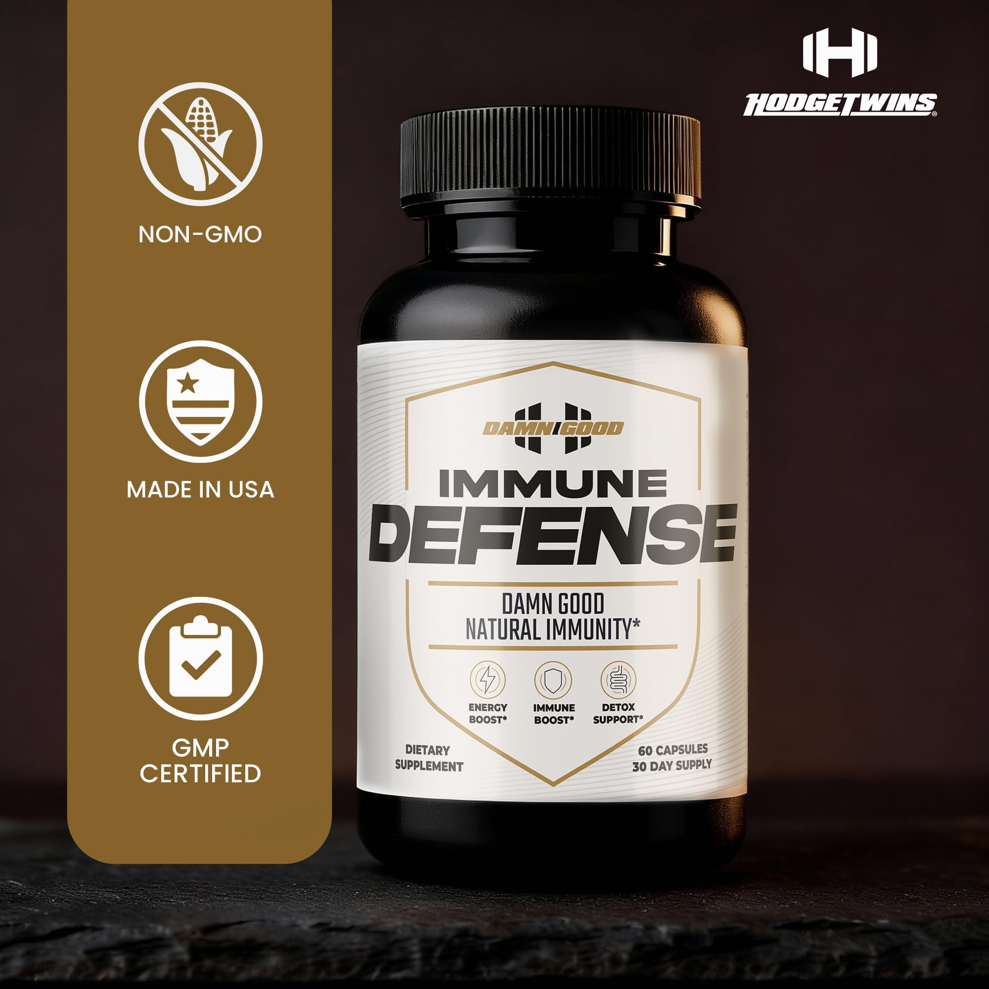 DAMN GOOD The Hodge Twins Immune Defense Supplement (60 Capsules) – Sea Moss Blend Capsules for Everyday Balance, Digestive Support, and Whole-Body Wellness with Vitamins, Minerals, and Botanicals DAMN GOOD Au supplements