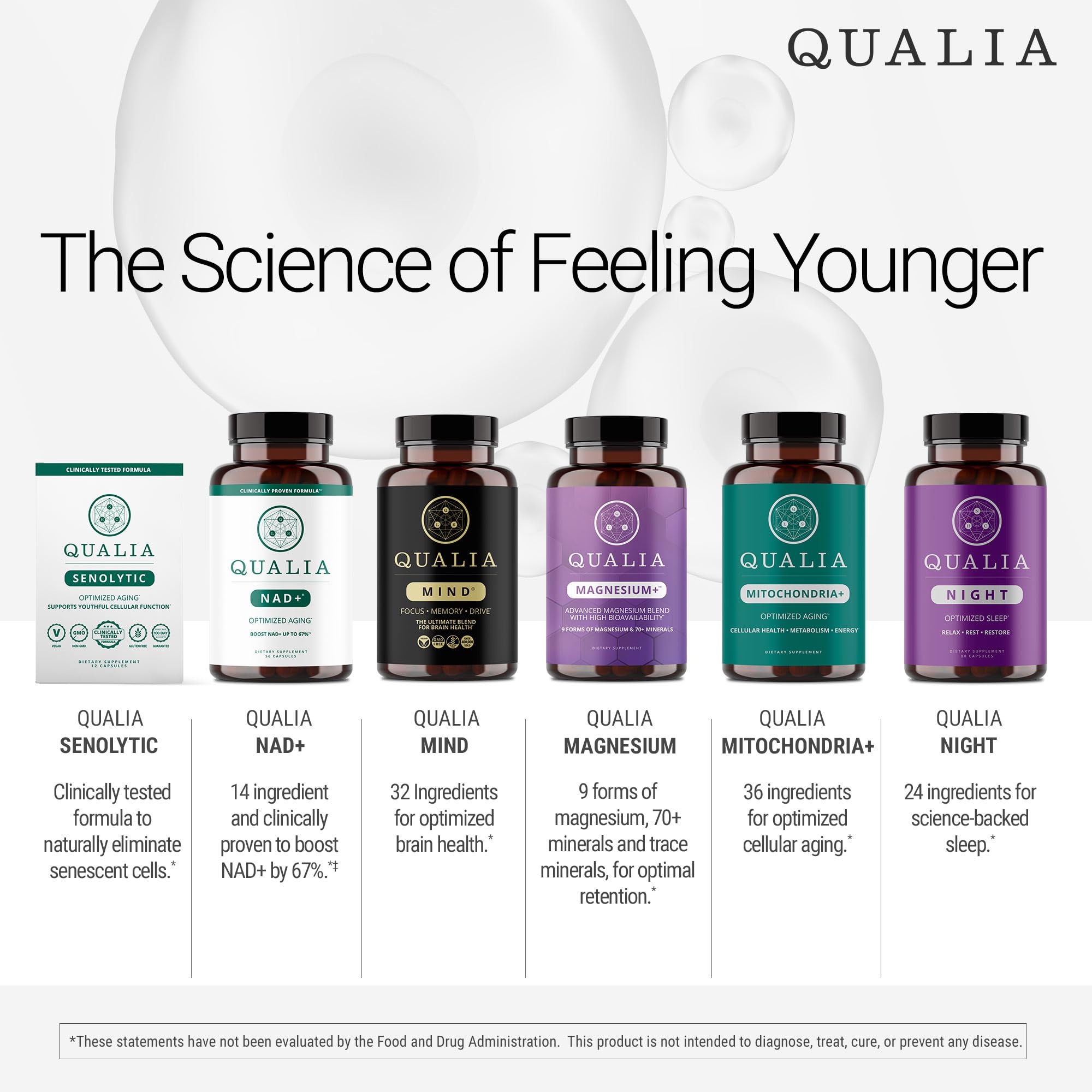 Qualia Mind (Caffeine Free) | The Ultimate Blend for Brain Health* | Doctor-Formulated Nootropic to Fuel Focus & Concentration* | Supports Long Term Brain Health| Maintain Drive & Productivity QUALIA LIFE SCIENCES Au supplements