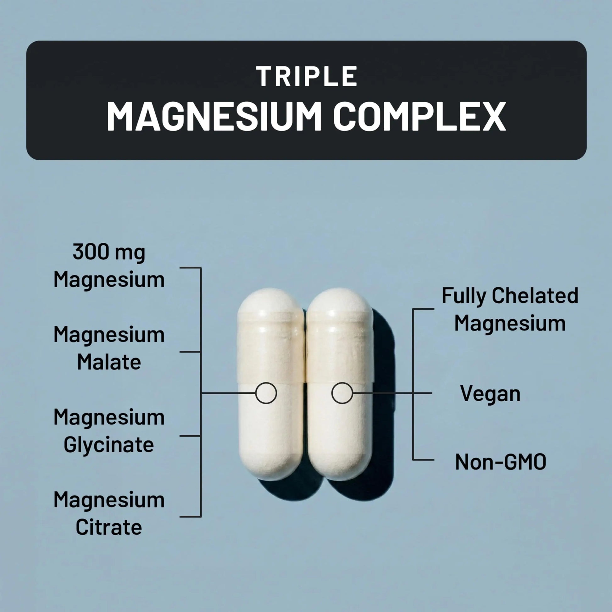 NatureWise Triple Magnesium Complex - High Absorption Magnesium Glycinate + Malate + Citrate for Muscle Nerve & Sleep Support - Vegan 90 Capsules NatureWise Au supplements