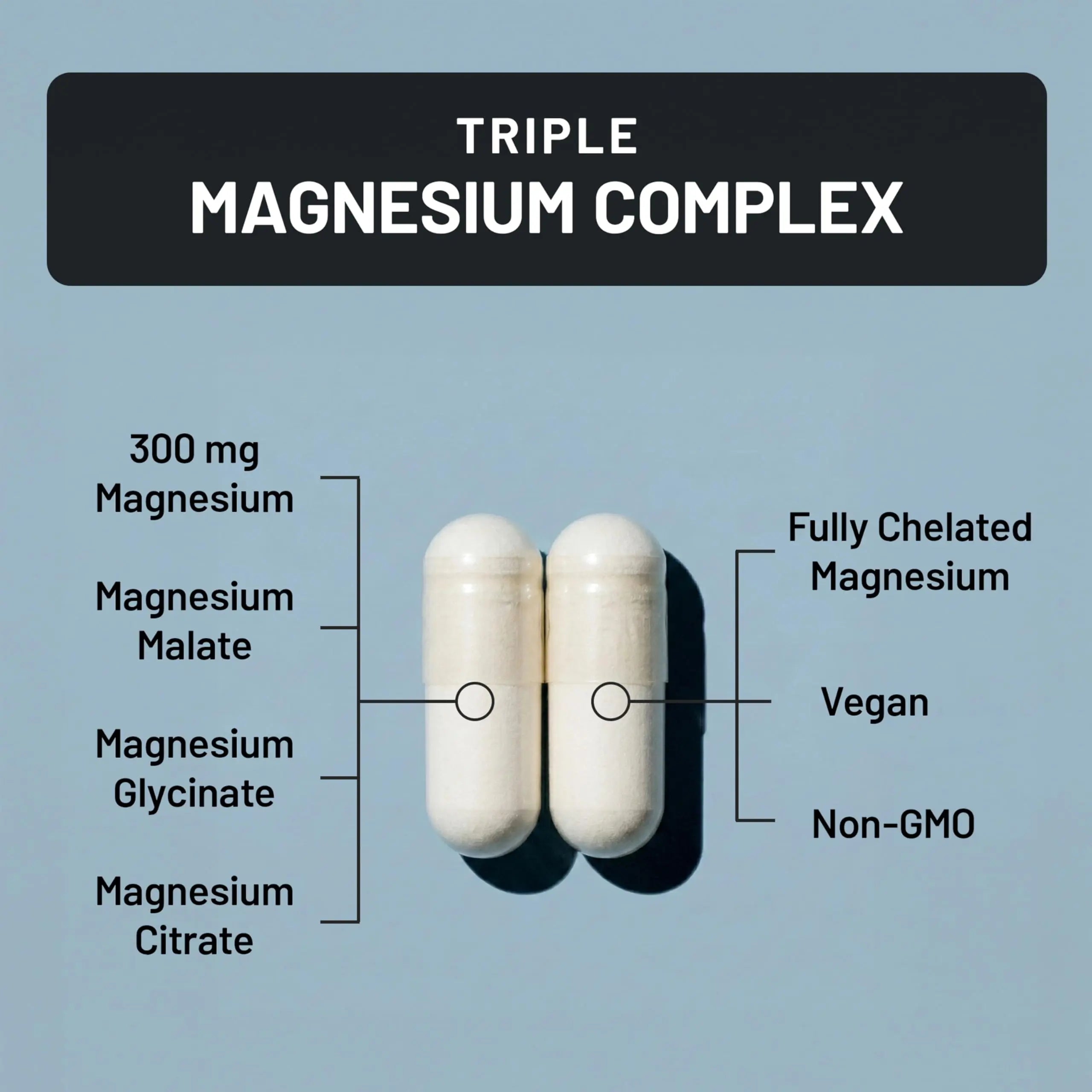 NatureWise Triple Magnesium Complex - High Absorption Magnesium Glycinate + Malate + Citrate for Muscle Nerve & Sleep Support - Vegan 90 Capsules NatureWise Au supplements