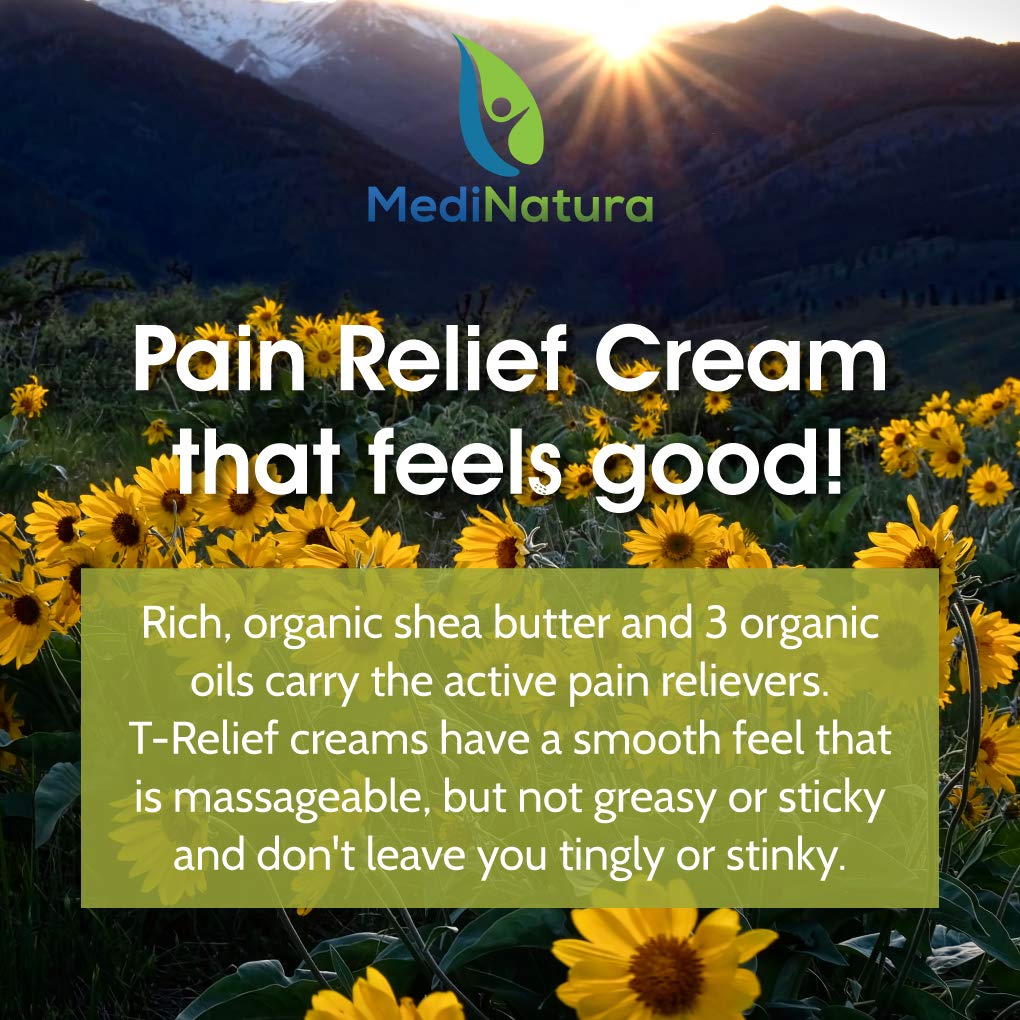 T-Relief Pain Relief cream,[114g] 4 oz MediNatura Au supplements