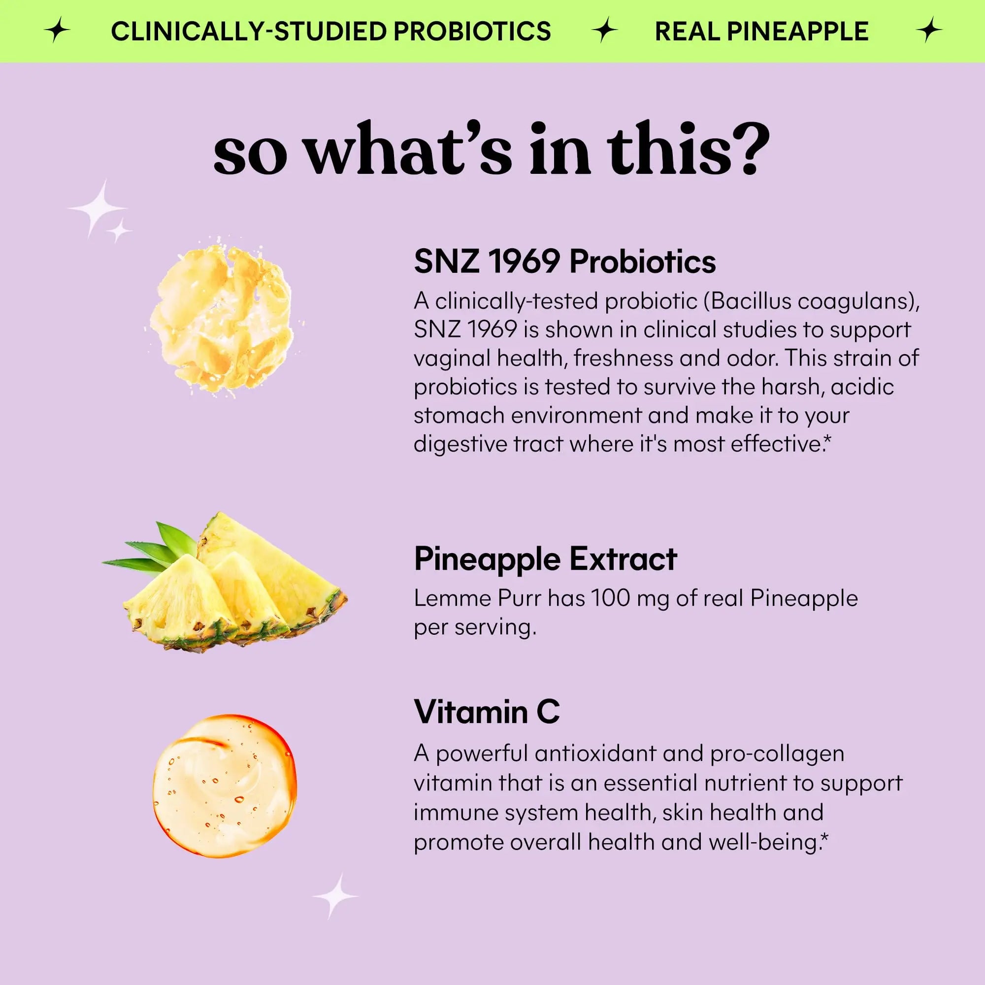 Lemme Purr Vaginal Probiotic Gummies for Women - Balanced pH, Healthy Odor, Yeast Balance & Flora Support Lemme Au supplements