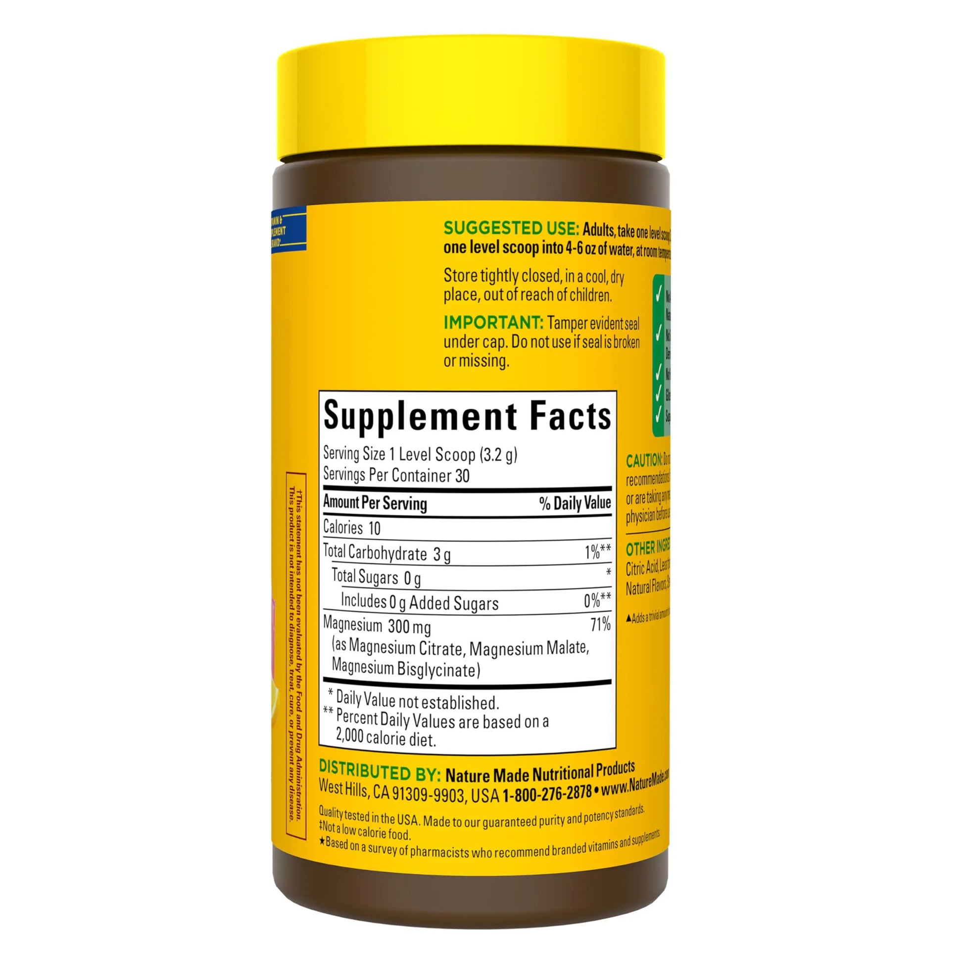 Nature Made High Absorption Magnesium Complex Drink Mix Powder, Magnesium Citrate, Glycinate & Malate 3-in-1 Blend, Pink Lemonade Flavor, 96 g, 30 Day Supply Nature Made Au supplements