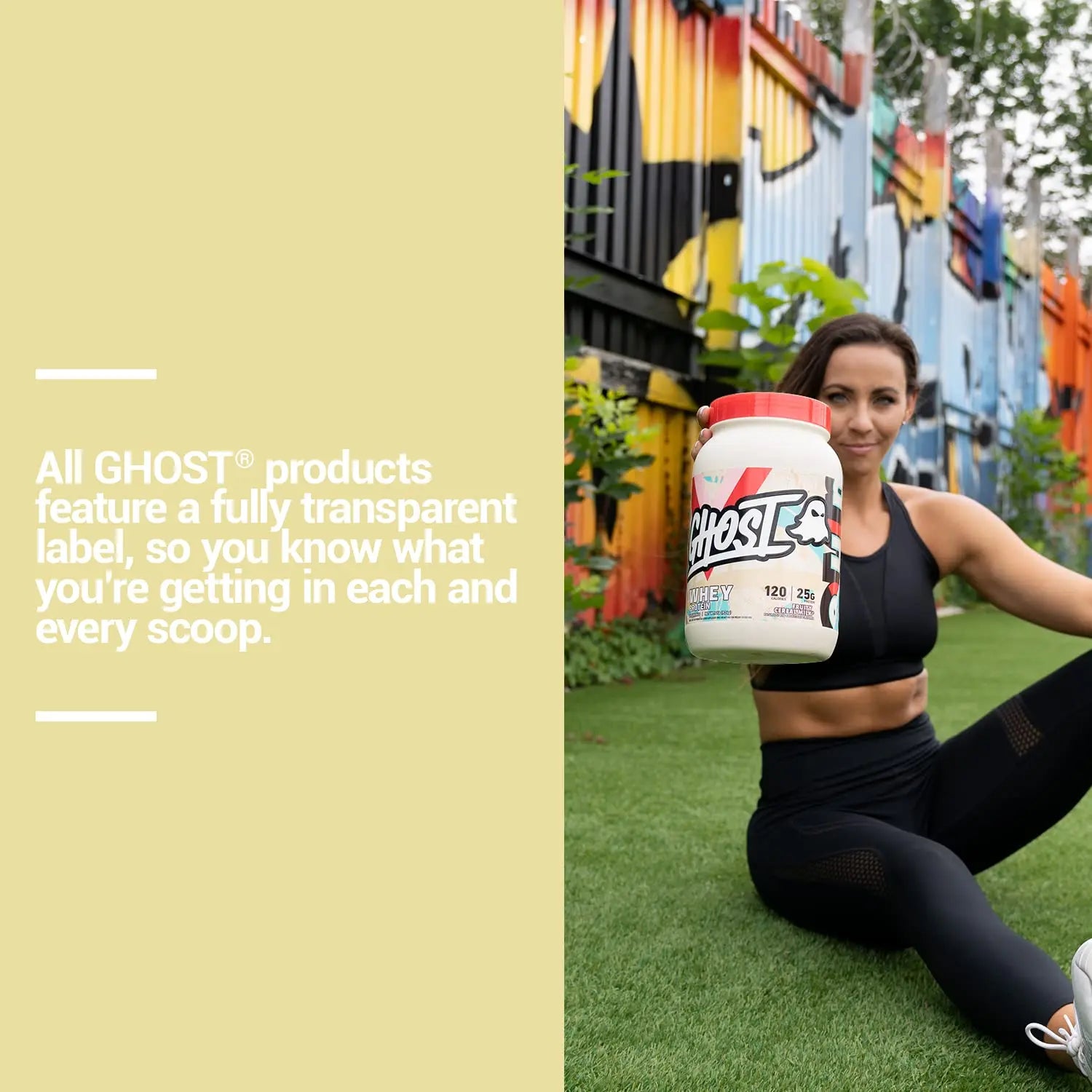 GHOST Whey Protein Powder, Fruity Cereal Milk - 2LB Tub, 25G of Protein - Flavored GHOST Au supplements