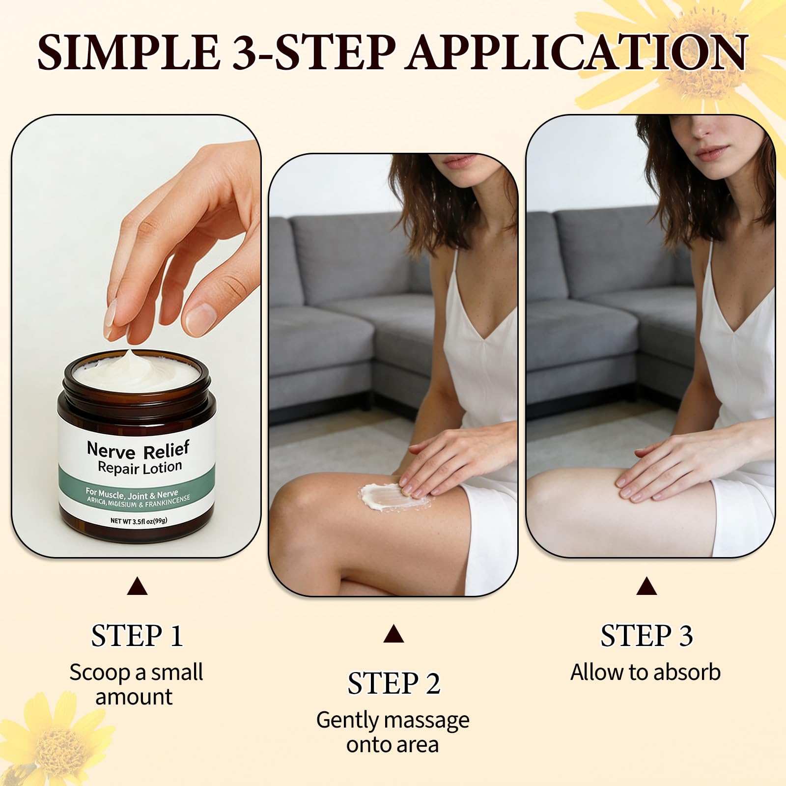 2 Pcs Nerve Relief Repair Lotion Cream, Neuropathy Lotion with Arnica & Magnesium for Knee, Lumbar, Neck, for Joint, 3.5 fl oz Aus Healthcare Au supplements