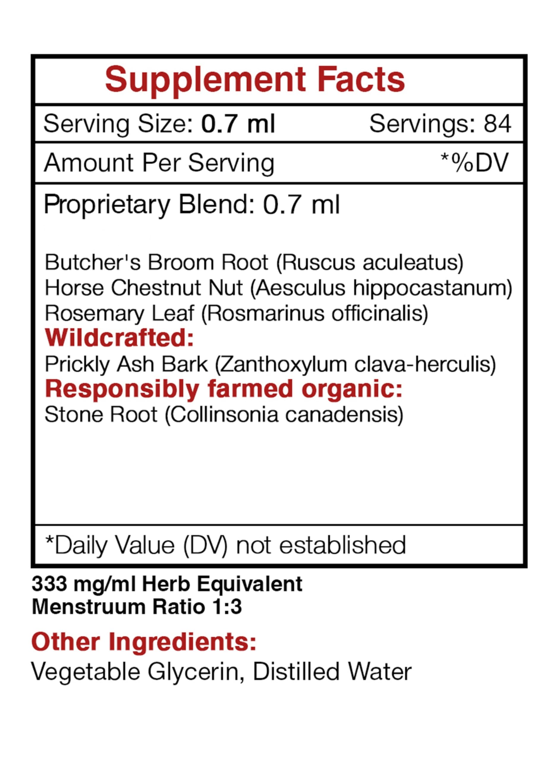 Secrets of the Tribe - Vein Secret, Vein Tonnig Formula, Herbal Supplement Blend Drops Alcohol-Free Liquid Extract (2 fl oz) Secrets of the Tribe Au supplements