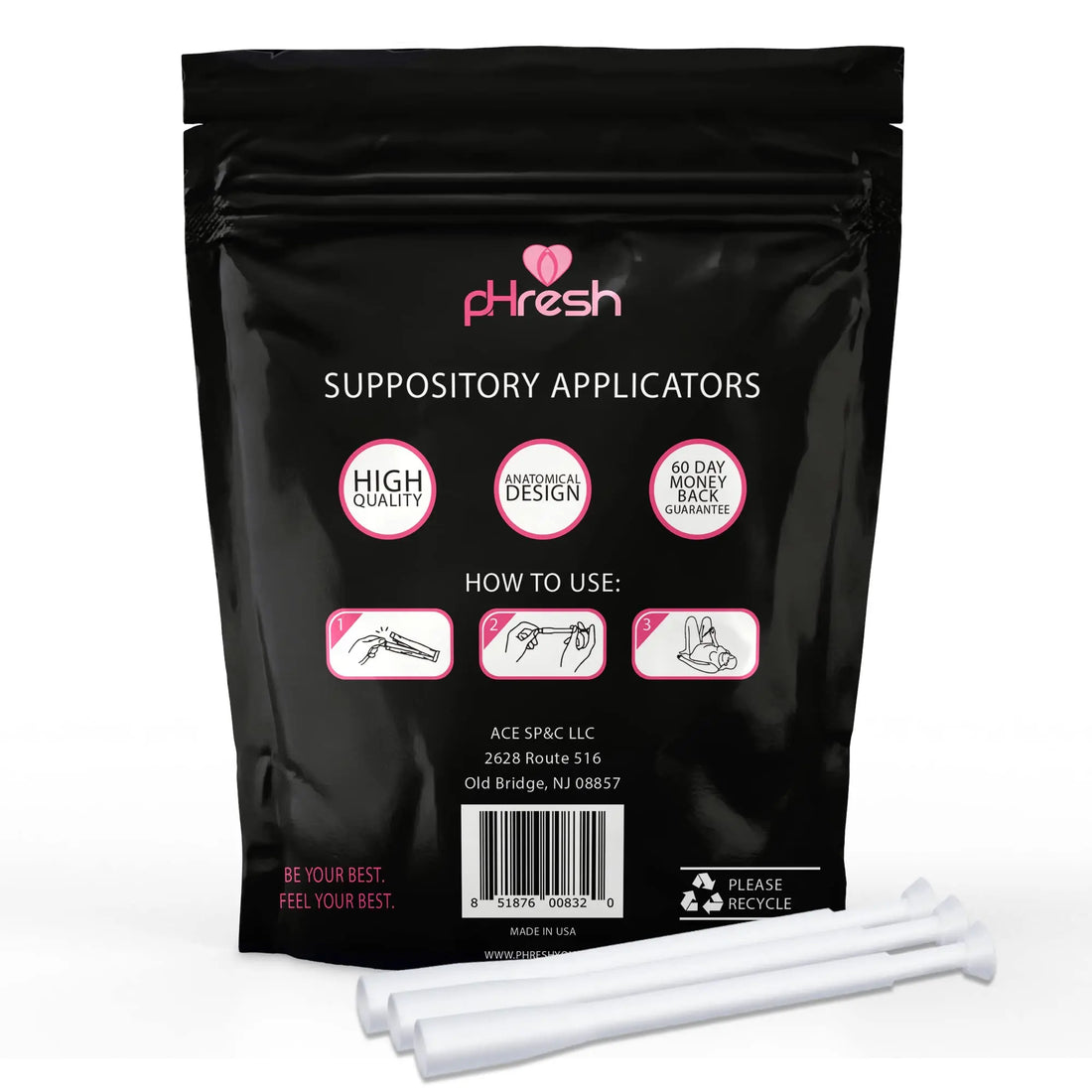 ACE NUTRITION pHresh Vaginal Suppository Applicators – Pack of 30 Individually Wrapped Disposable ACE NUTRITION Au supplements
