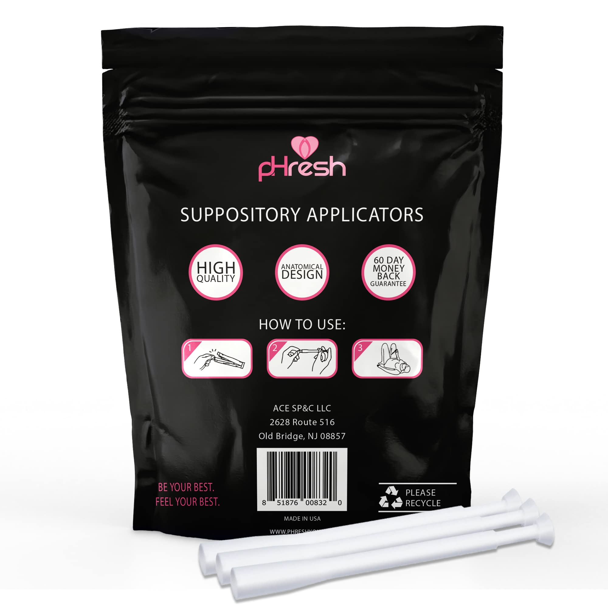 ACE NUTRITION pHresh Vaginal Suppository Applicators – Pack of 30 Individually Wrapped Disposable ACE NUTRITION Au supplements