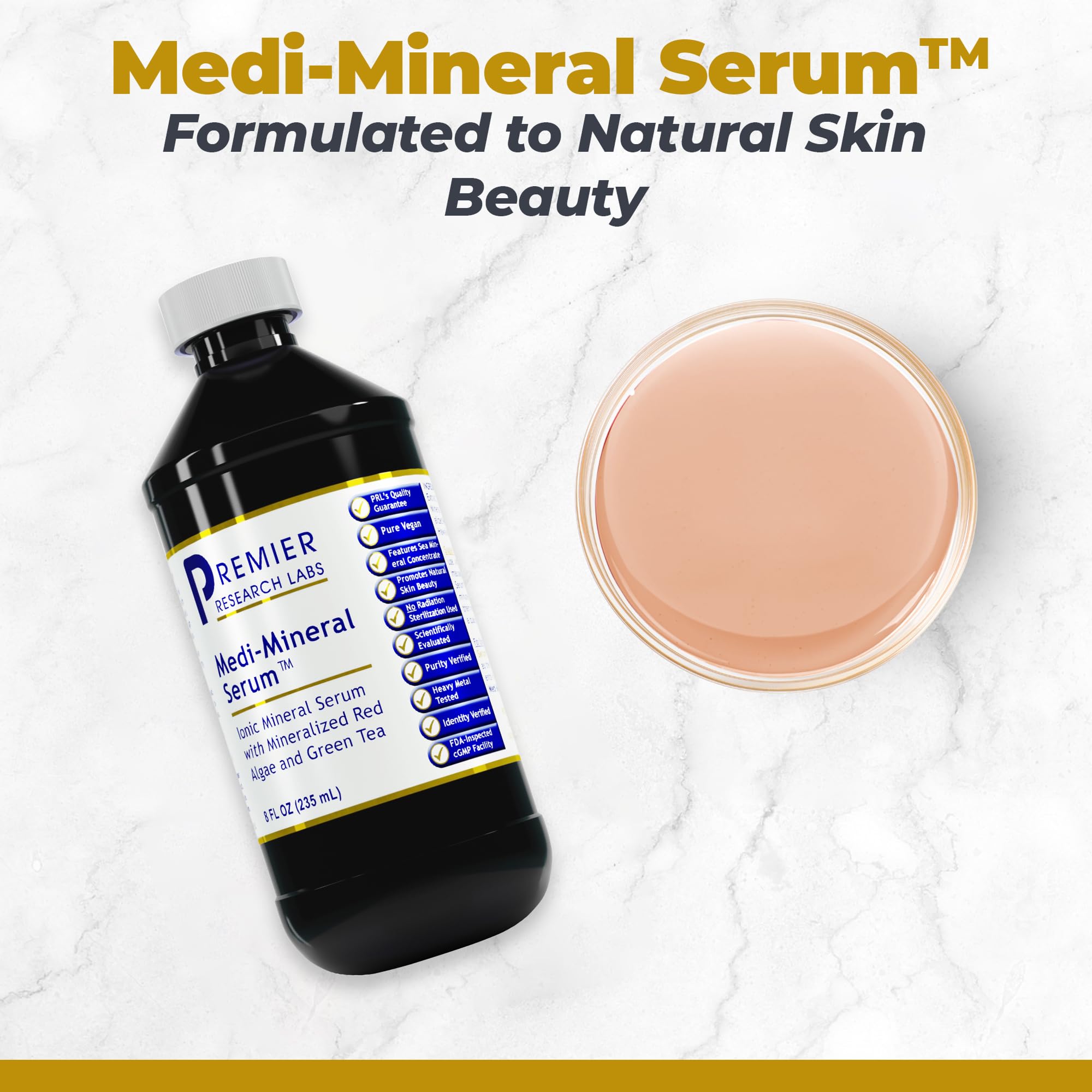 Premier Research Labs Medi-Mineral Serum - Supports Natural Skin Beauty & Facial Clarity* - Infused with Red Marine Algae, Green Tea Extract & Sea Salt - 8 fl oz Premier Research Labs Au supplements